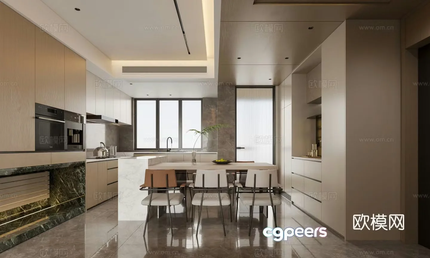 Modern restaurant 3d model