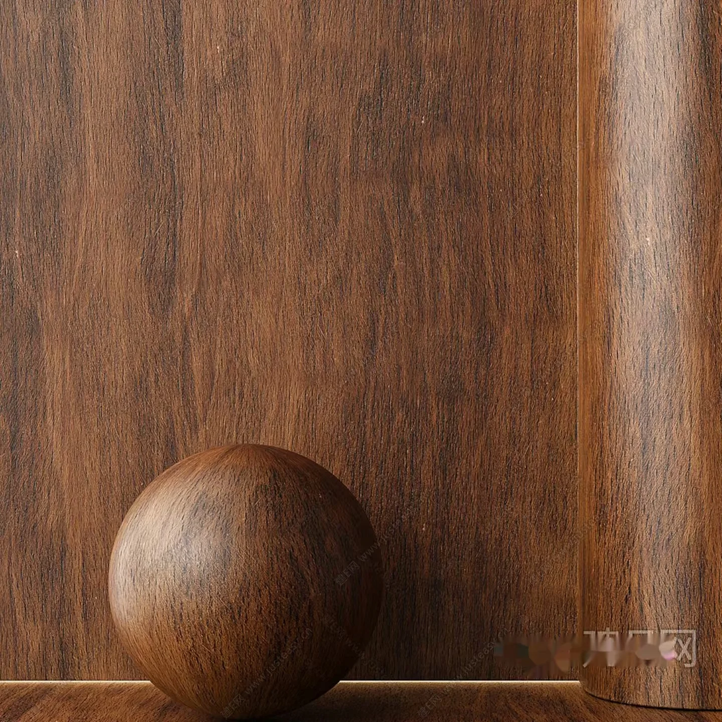 A Wooden Ball On A Wooden Surface 3D Model – 14828 – CORONA Render
