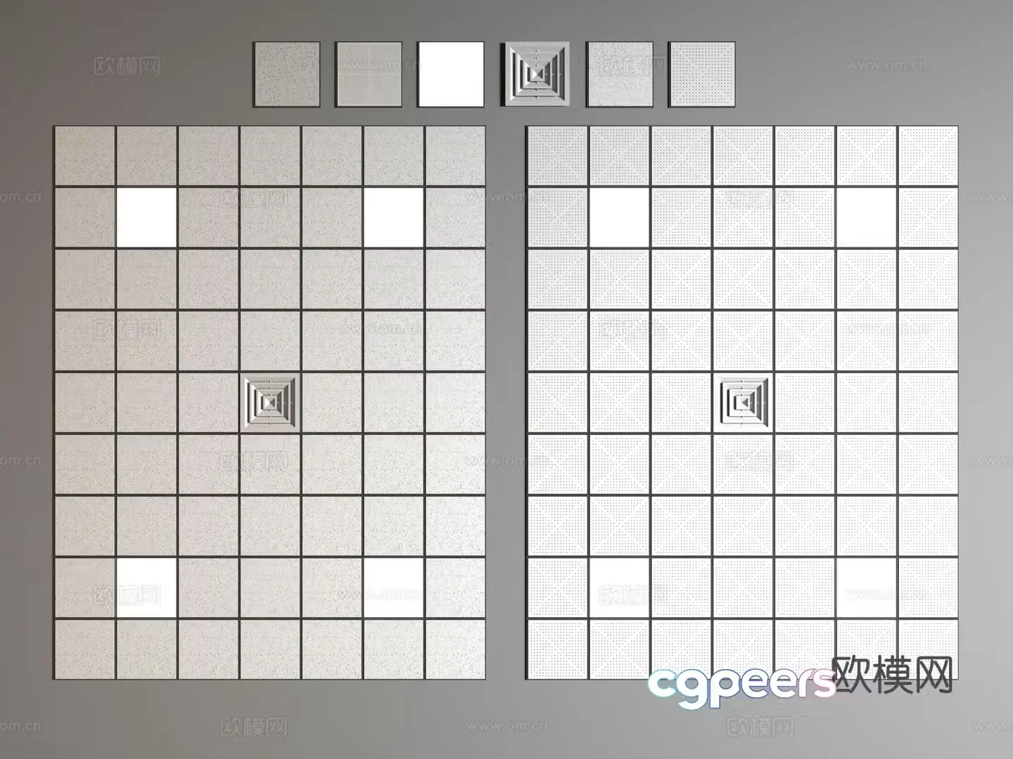 Modern integrated ceiling 3D model