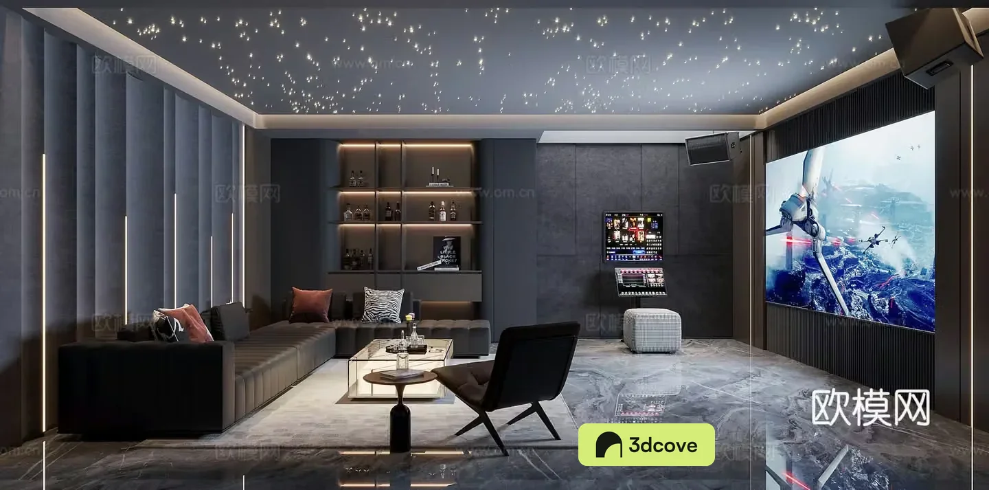 Modern audio studio
