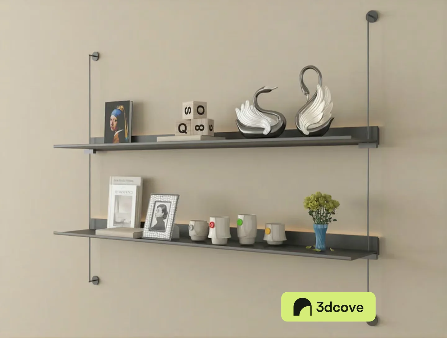 A Wall-Mounted Shelf