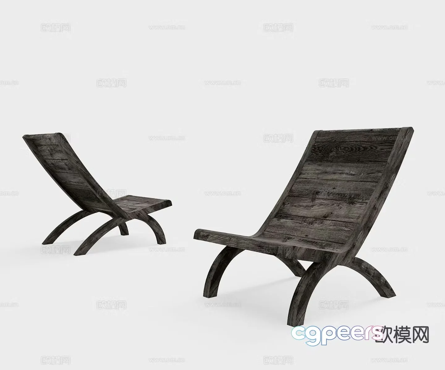Wabi-sabi style leisure chair 3d model