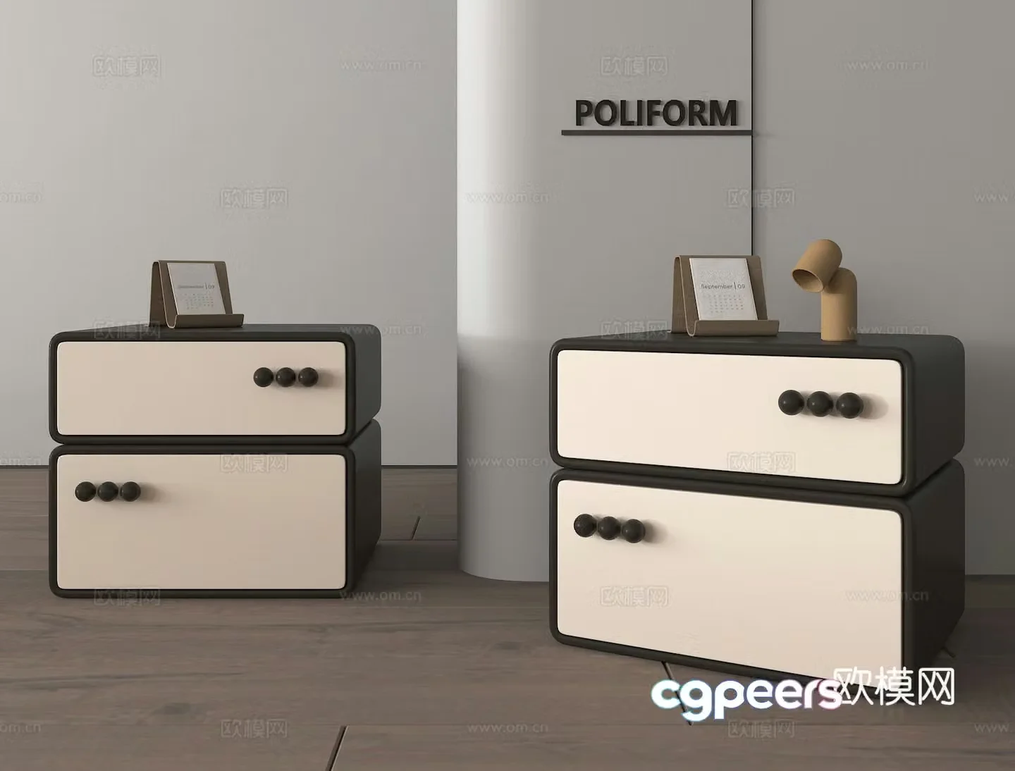 Bedside table 3d model