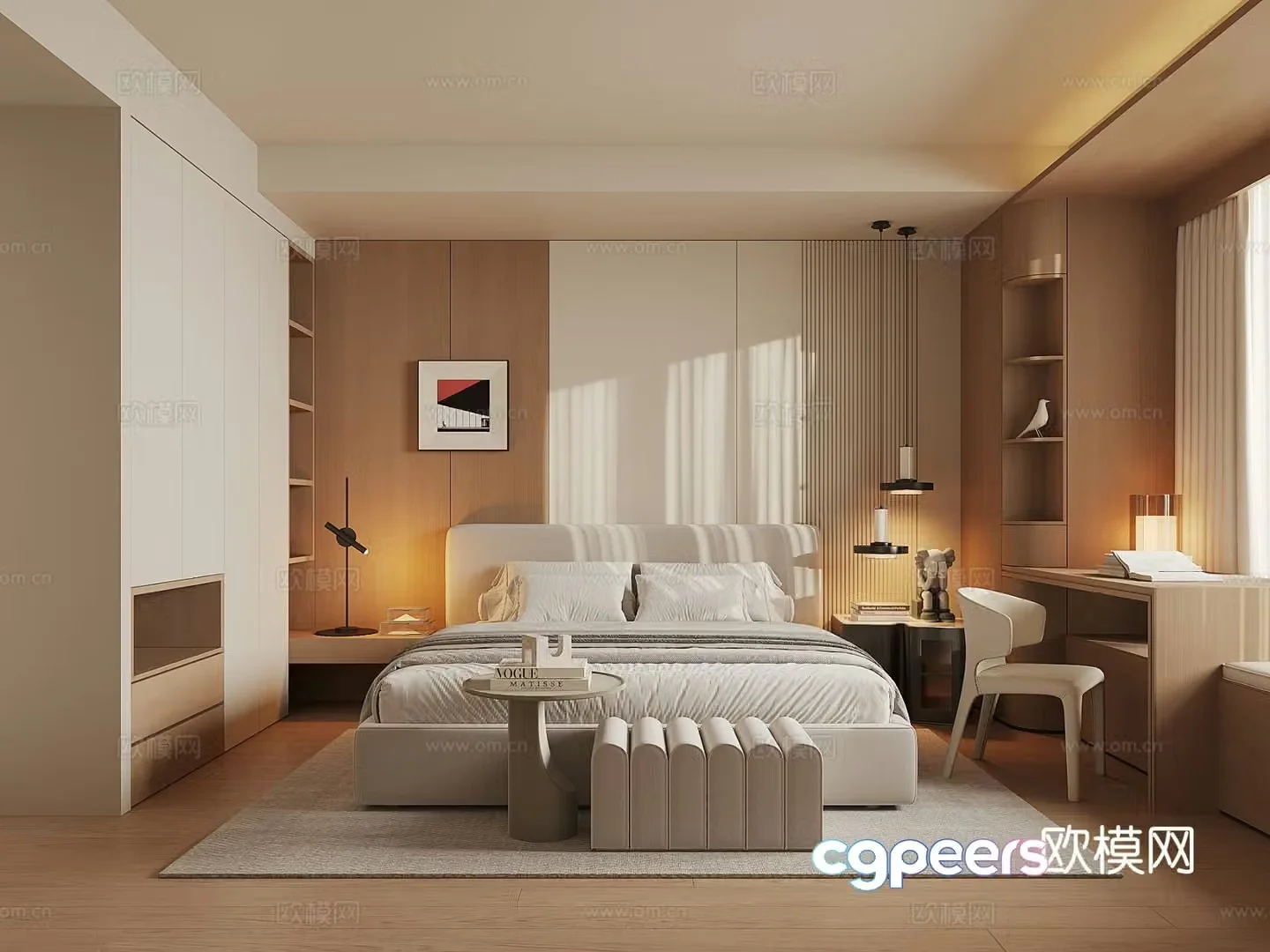 Modern home bedroom 3d model