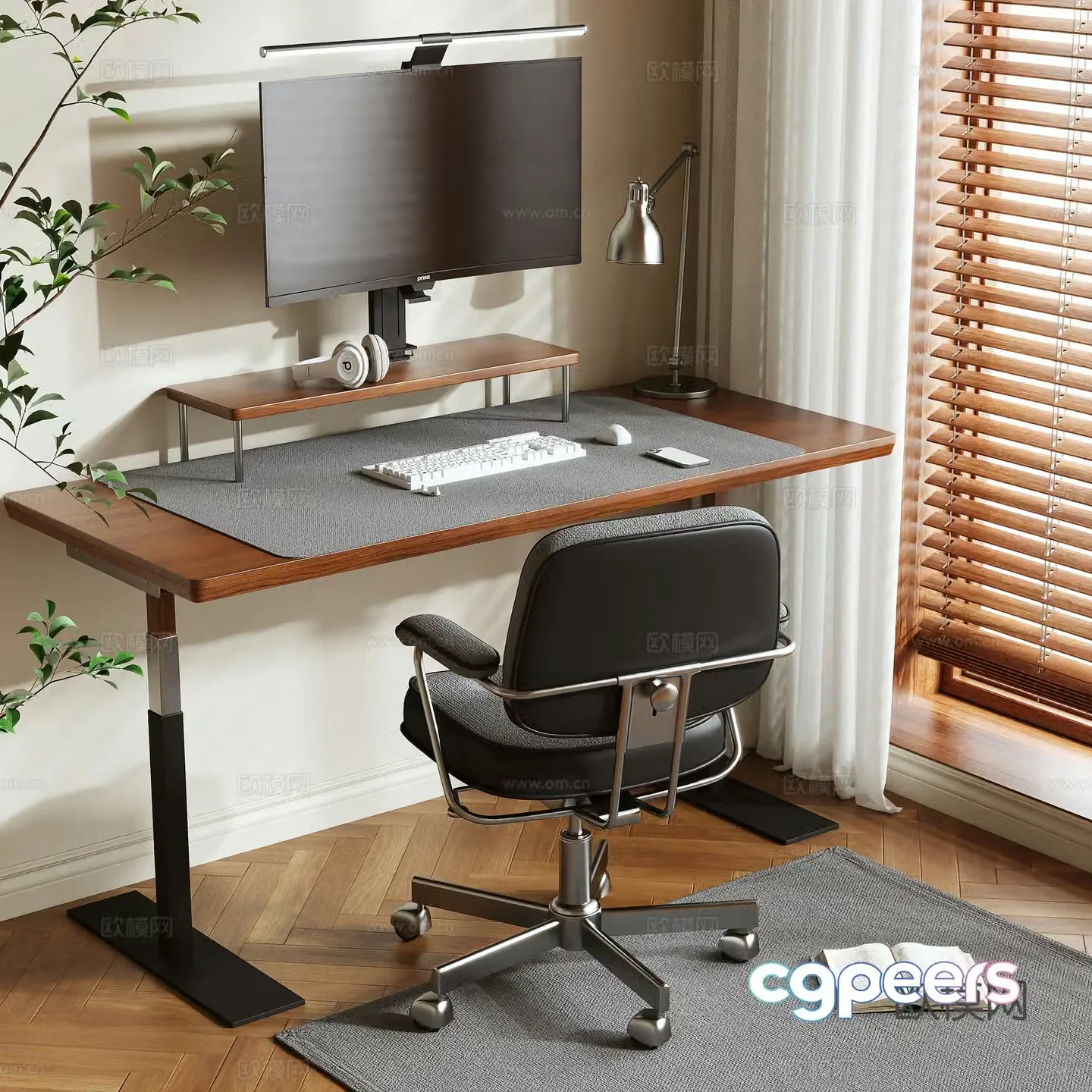 Log Wind Desk 3D Model