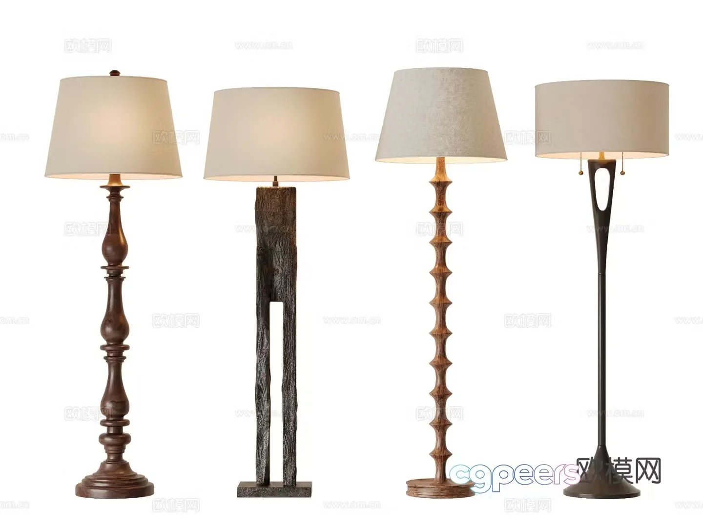 Medieval style floor lamp 3d model