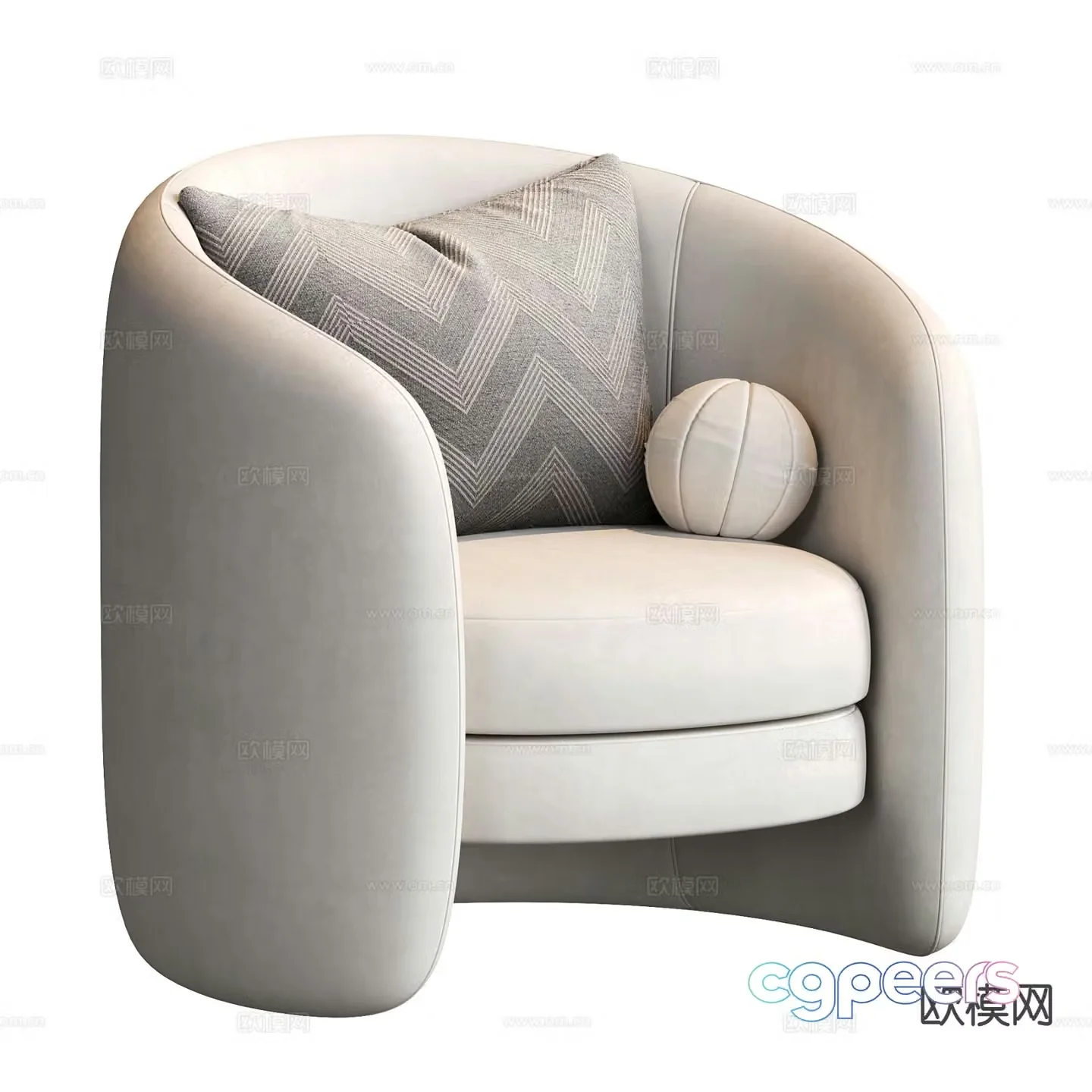 Modern single sofa 3d model