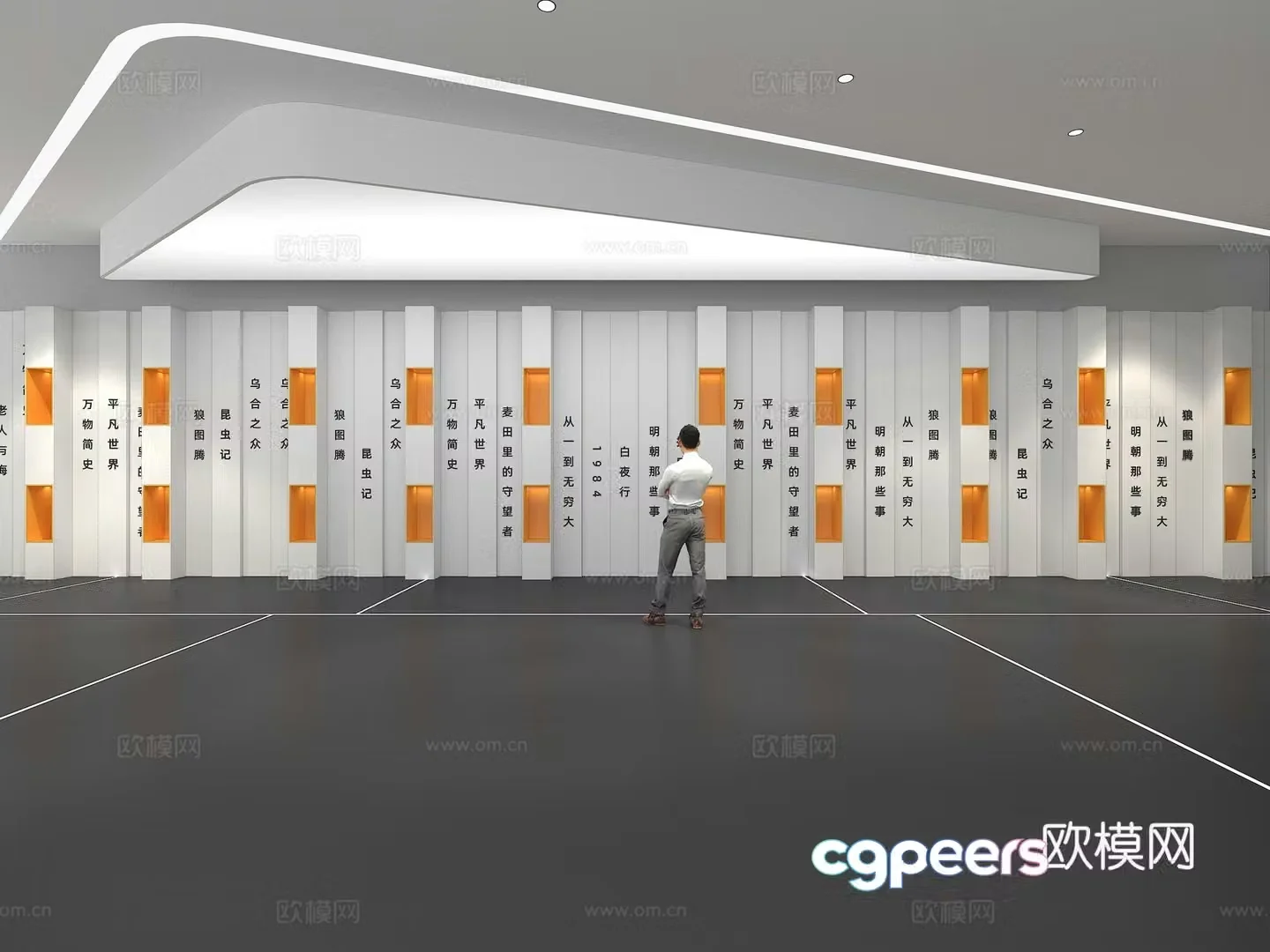 Cultural wall Corporate culture wall Education Theme wall Exhibition hall Campus culture Corridor 3D model