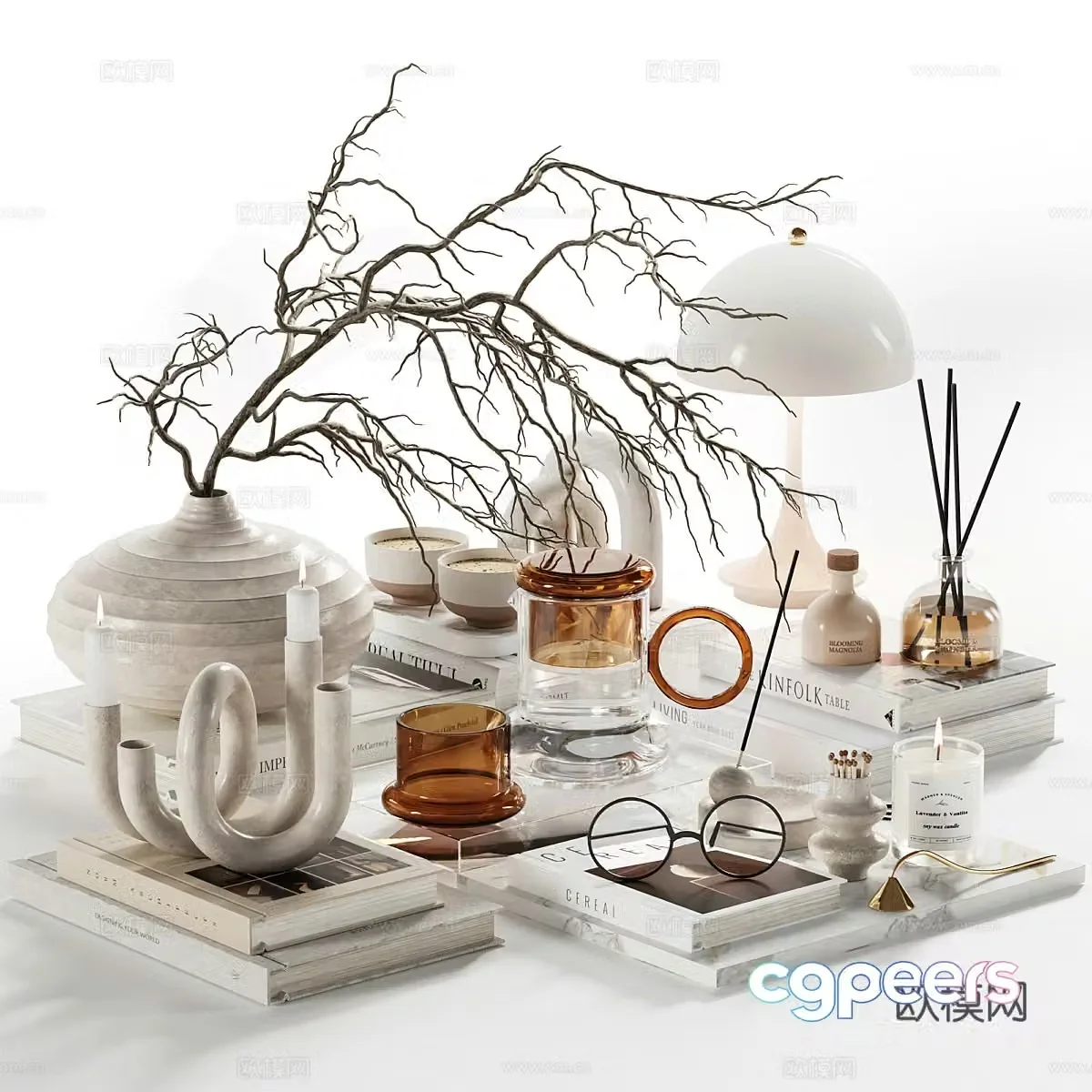 New Chinese jewelry ornament combination 3D model