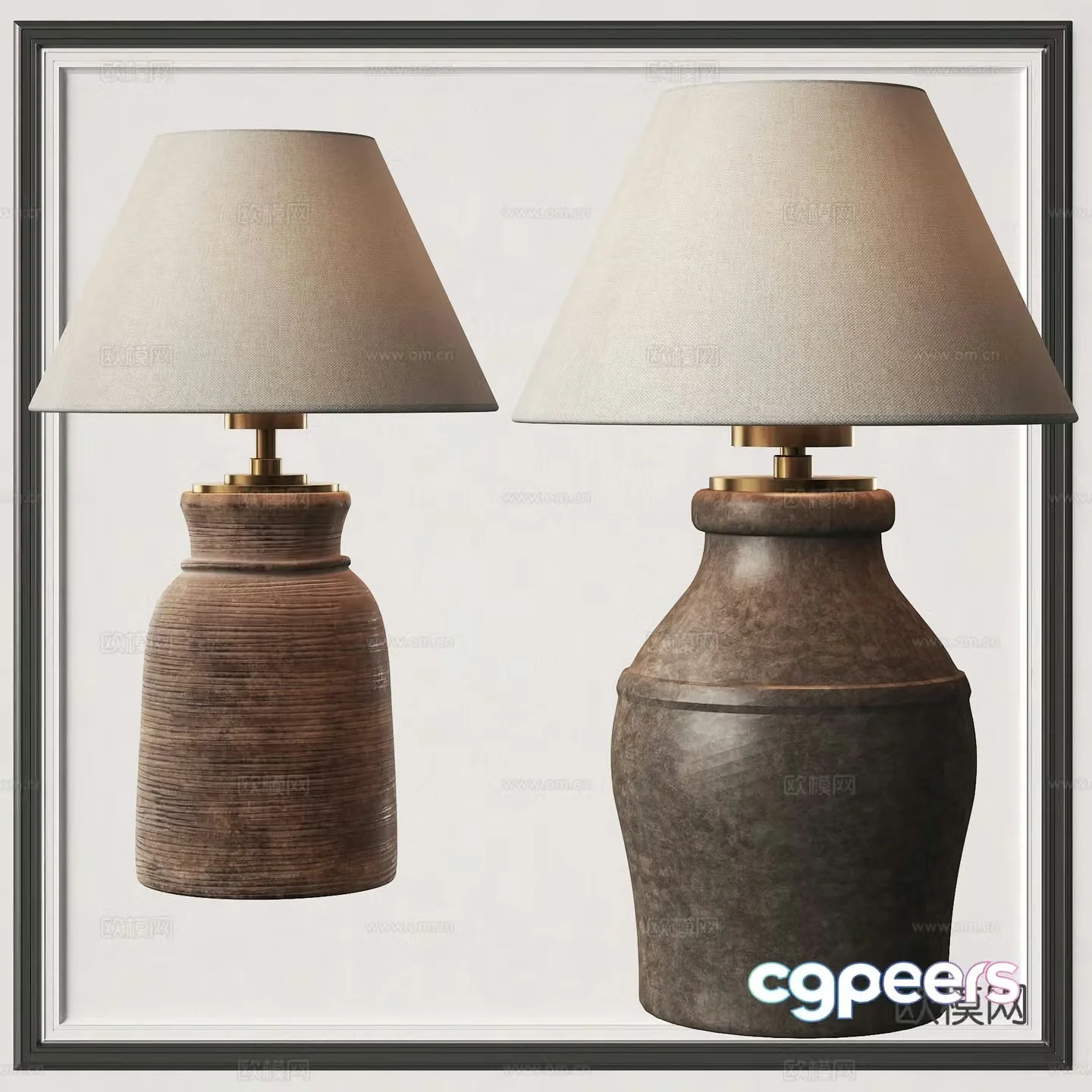 Wabi-sabi desk lamp 3d model