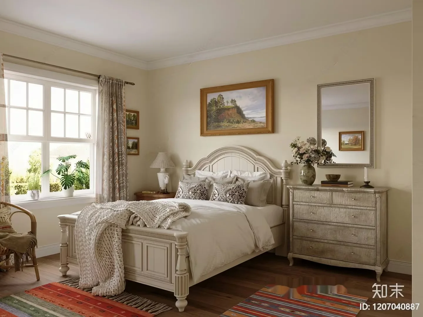 Cozy Bedroom 3D Model – 22302 – CORONA Render