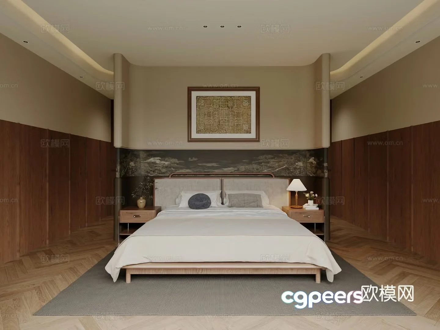 Modern and ancient Qianfeng master bedroom cloakroom no owner light single chair 3d model