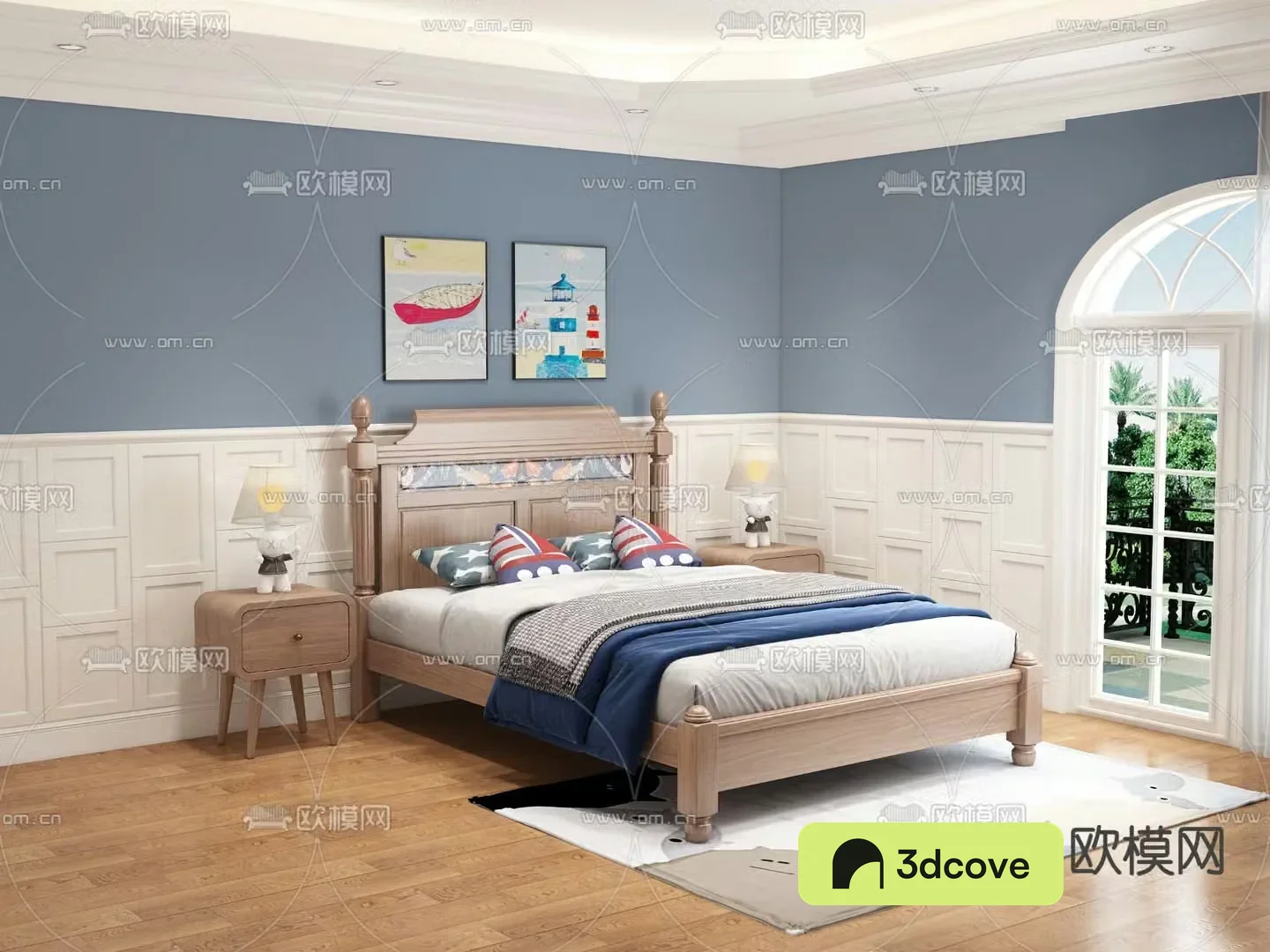 American children’s bed double bed
