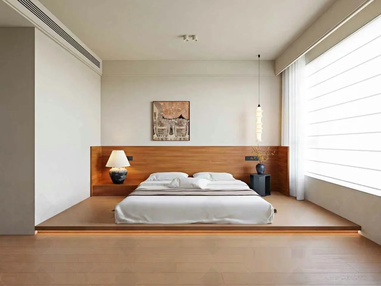 Modern Minimalist Bedroom 3D Model – 1387 – CORONA Render