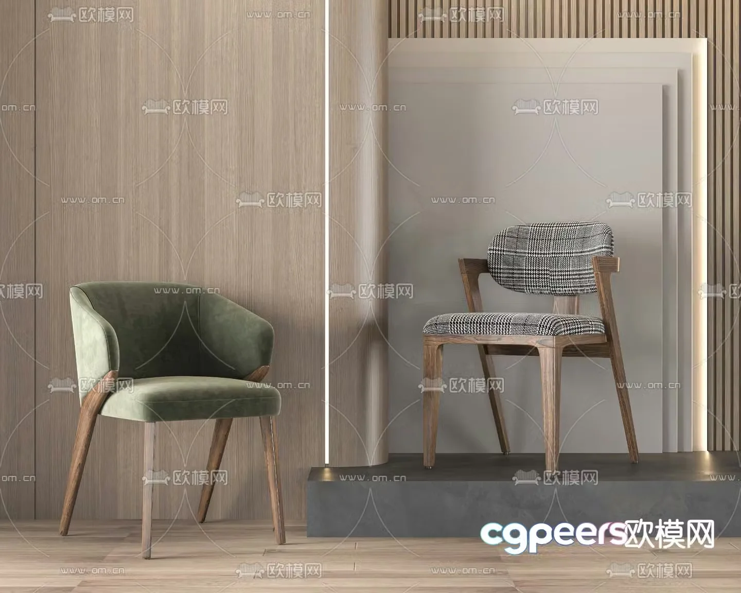 Wabi-sabi chair dining chair 3d model