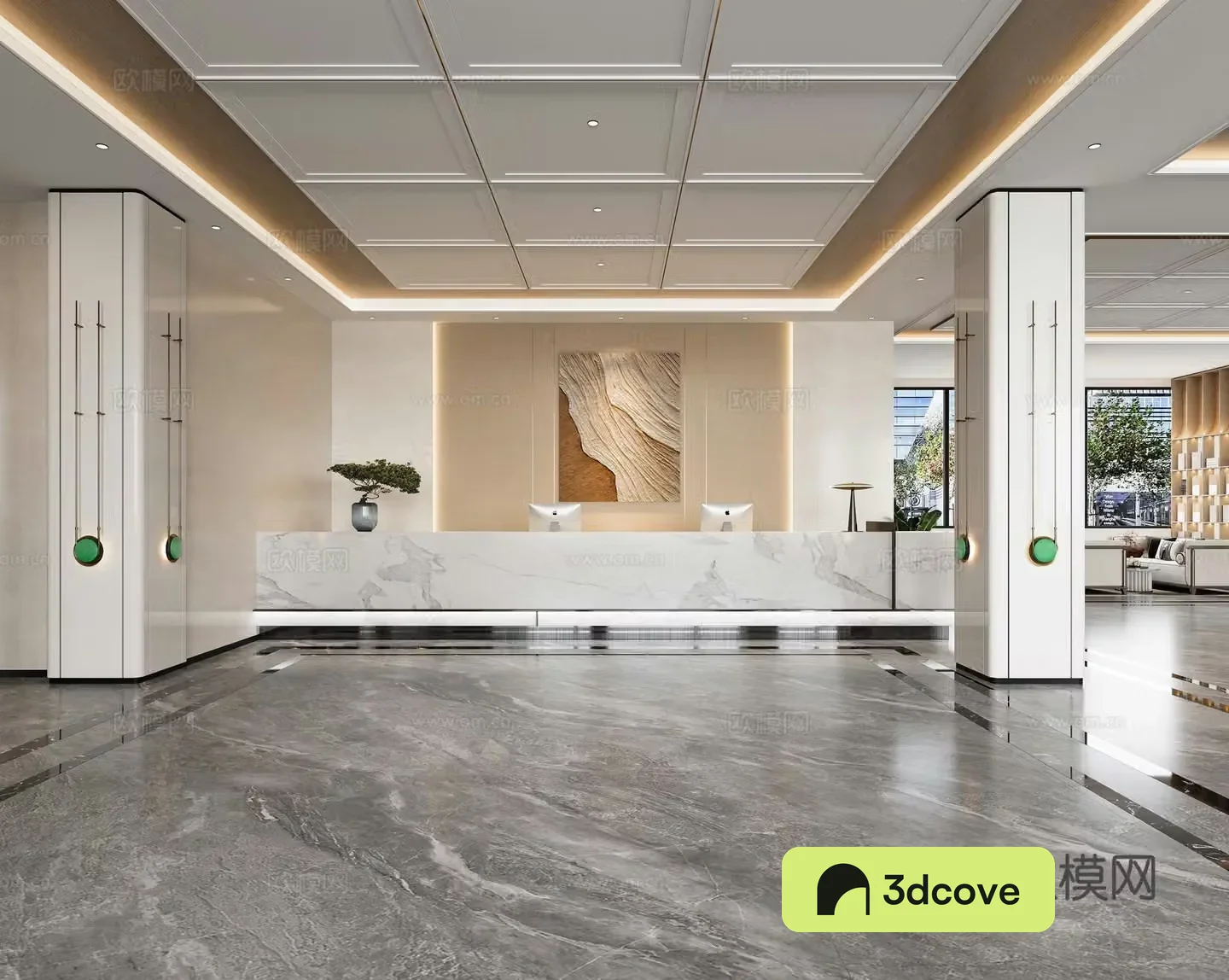 Modern hotel hall