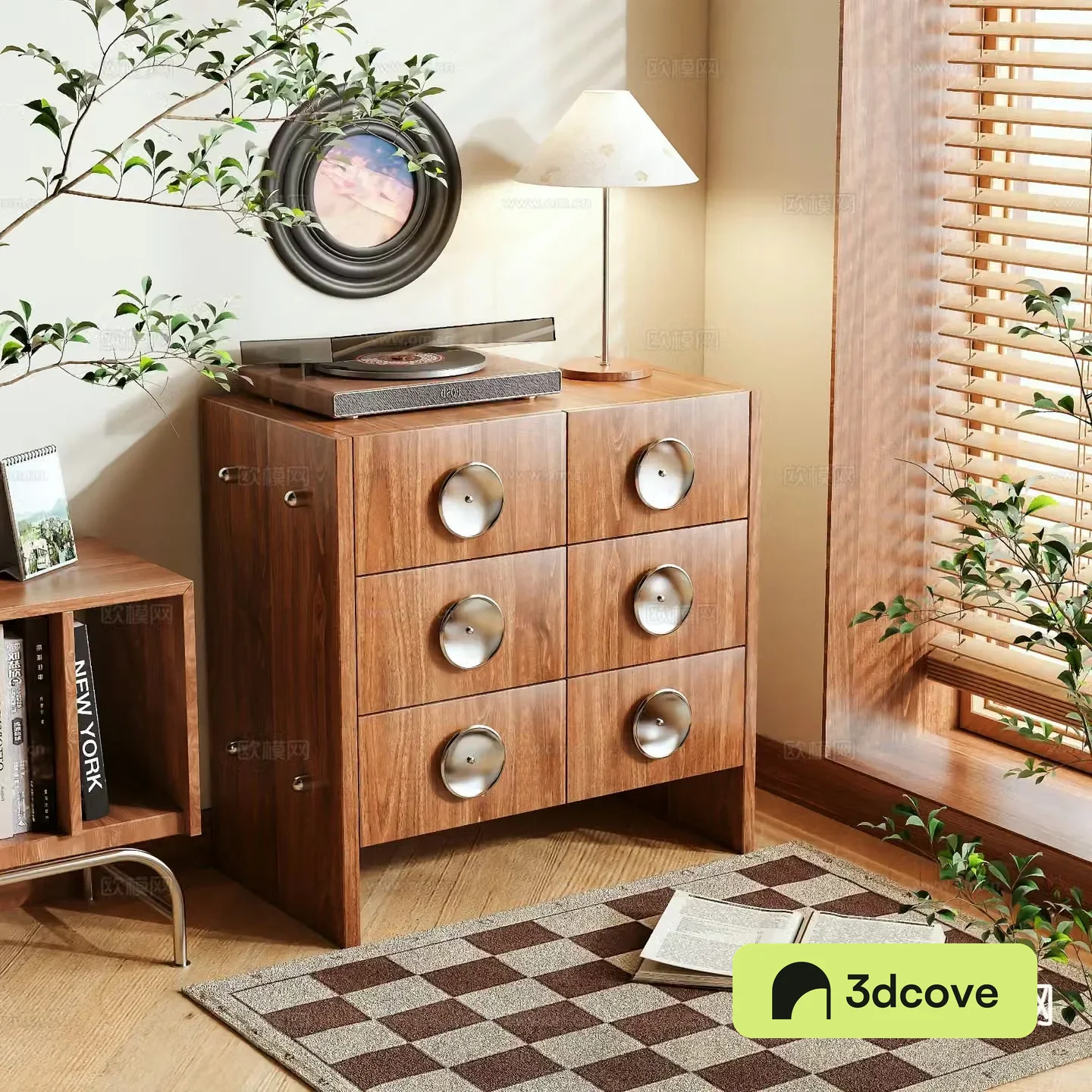 Log style cupboard shoe cabinet