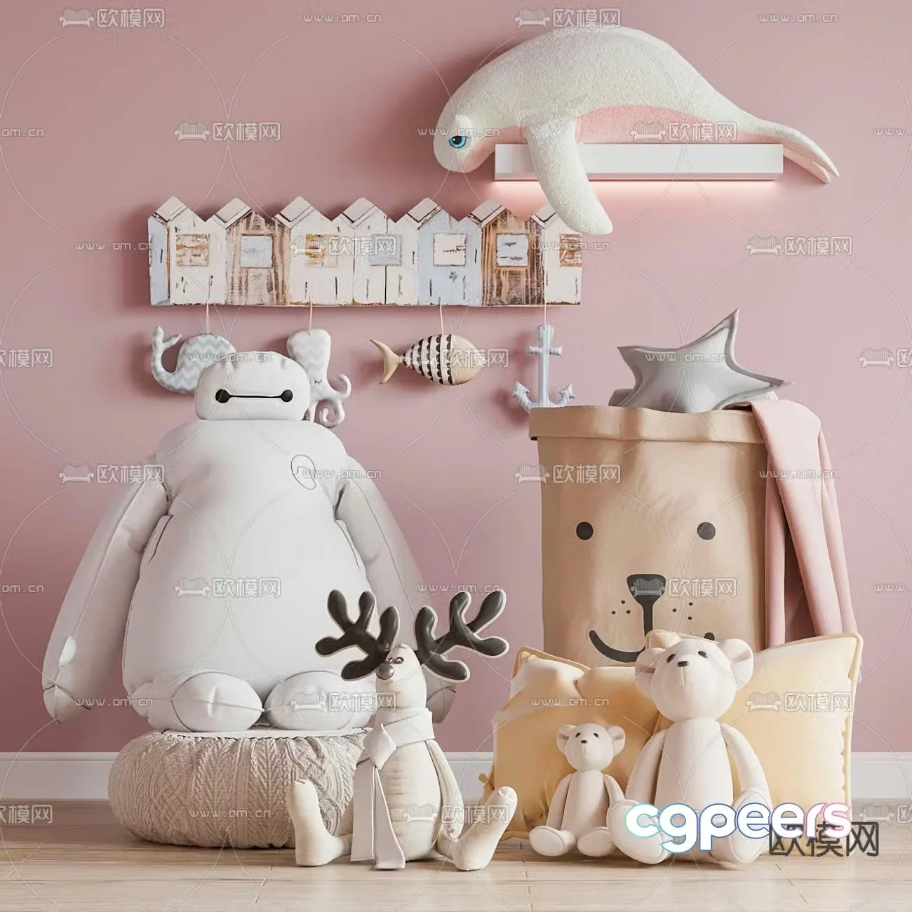 Plush toy doll doll 3d model