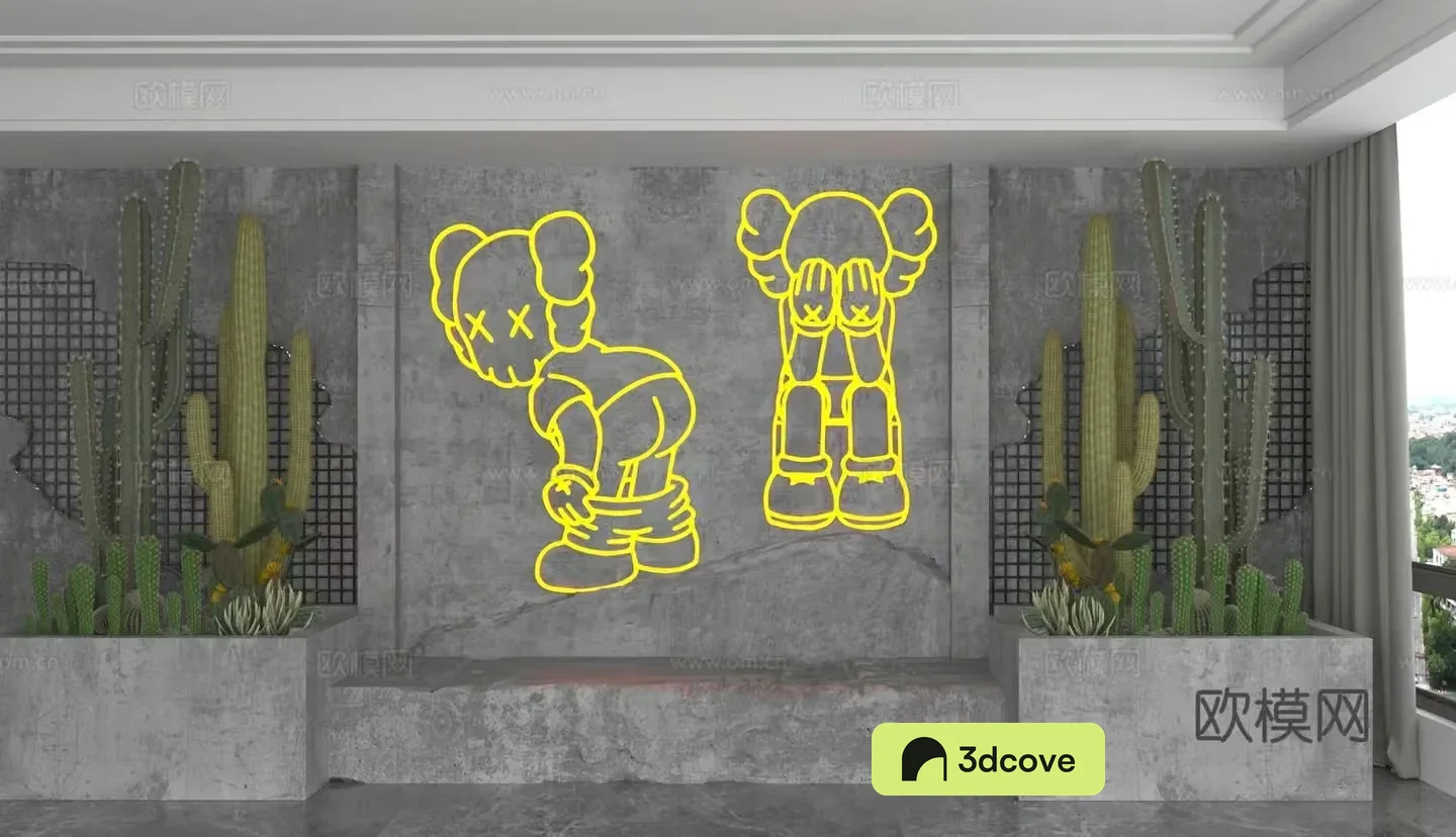 Modern background wall