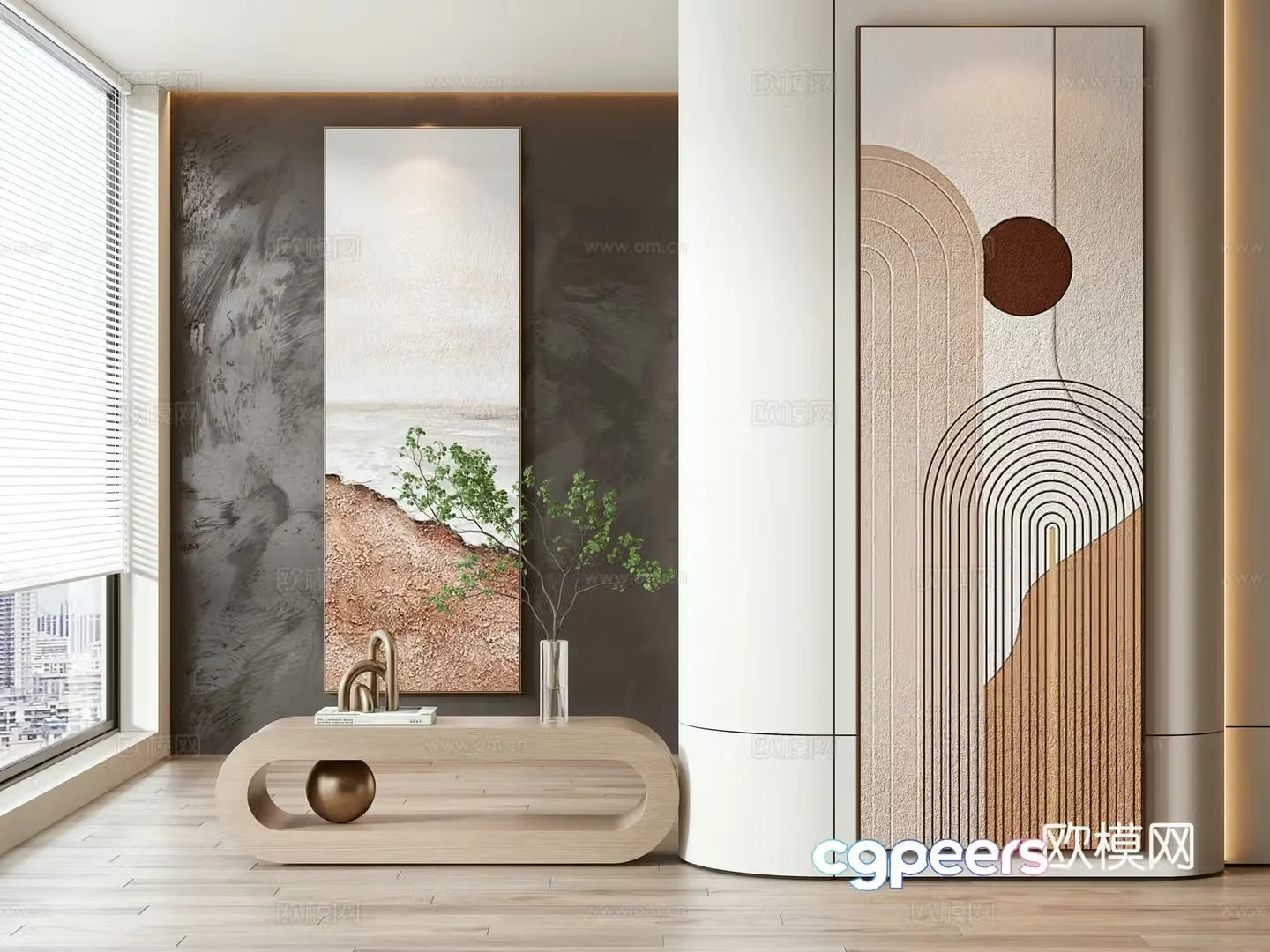 Modern hanging painting 3d model