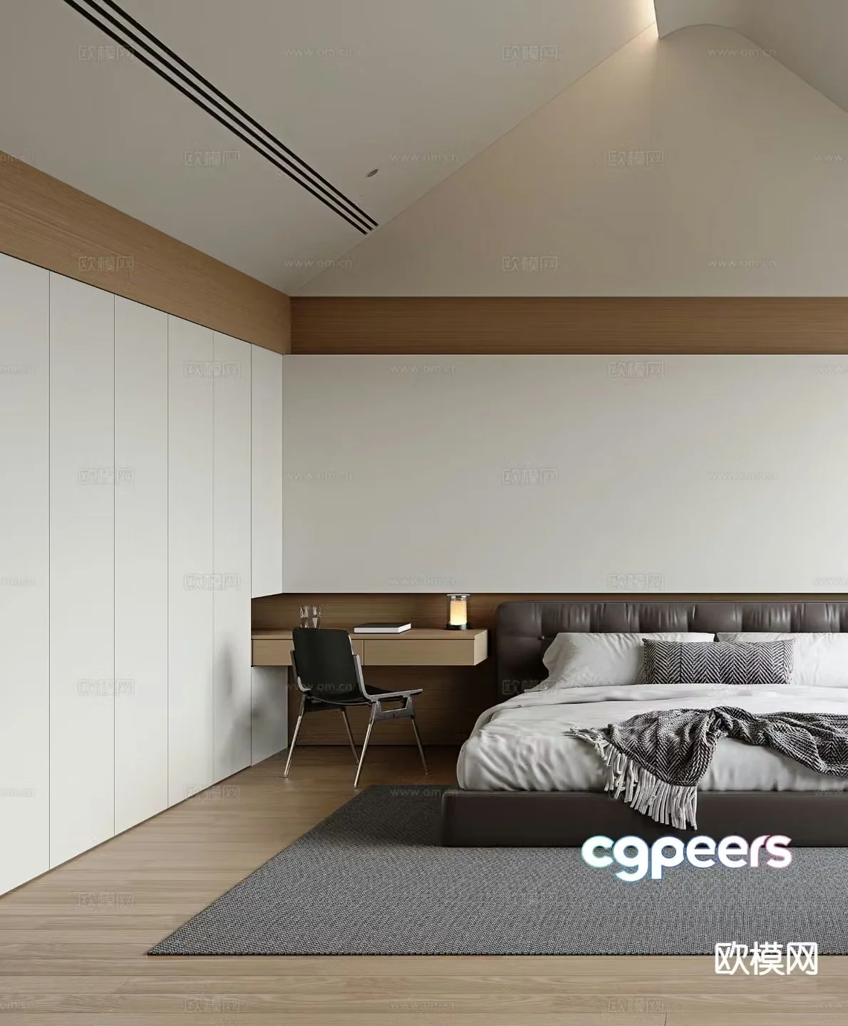 Modern bedroom master bedroom 3d model