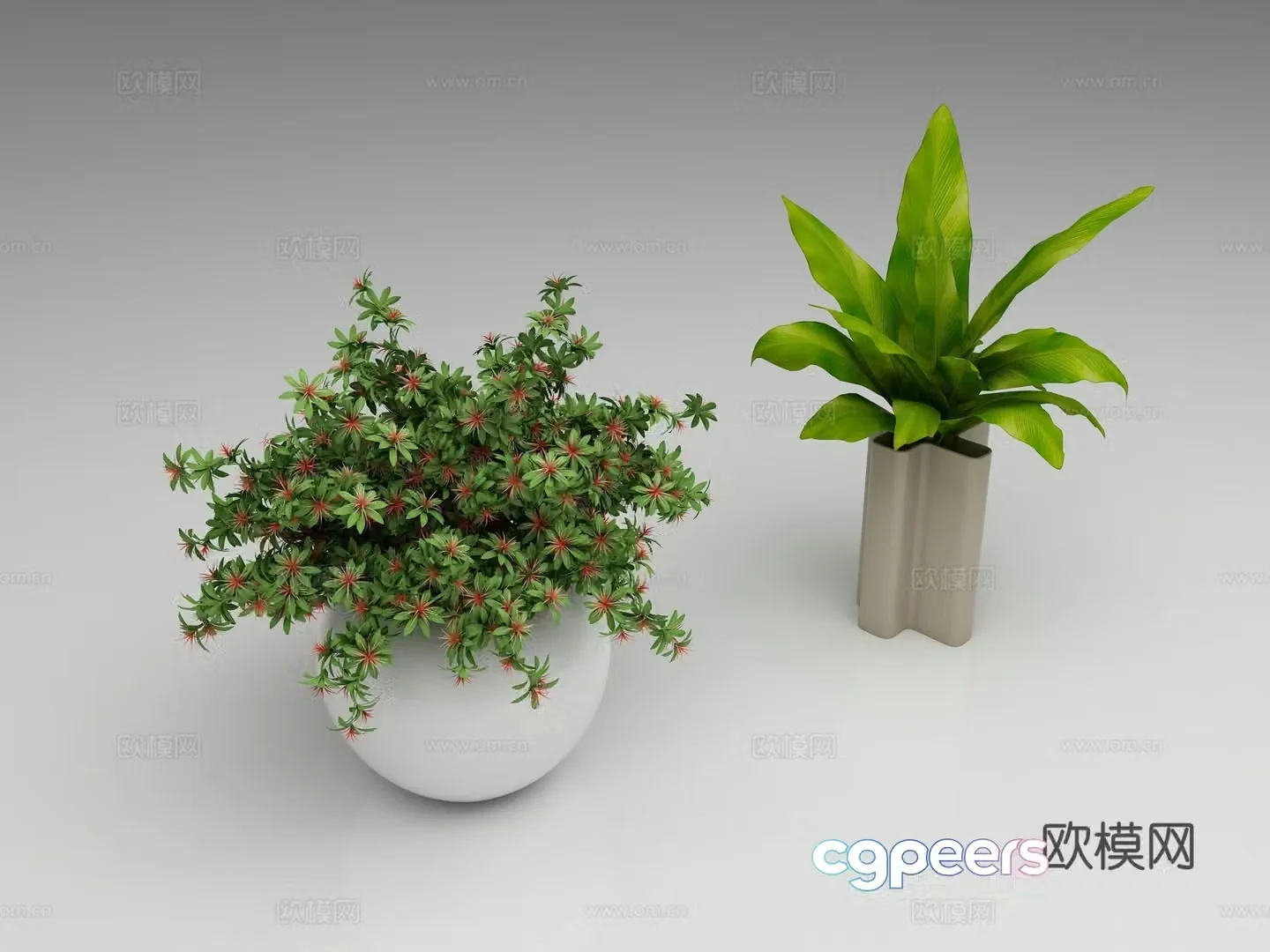 Vase Potted Plants Ornaments Flower Art Bonsai 3D Model