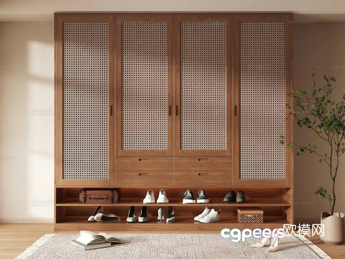 Shoe cabinet design shoe cabinet partition shoe cabinet porch shoe cabinet shoe cabinet rendering 3D model
