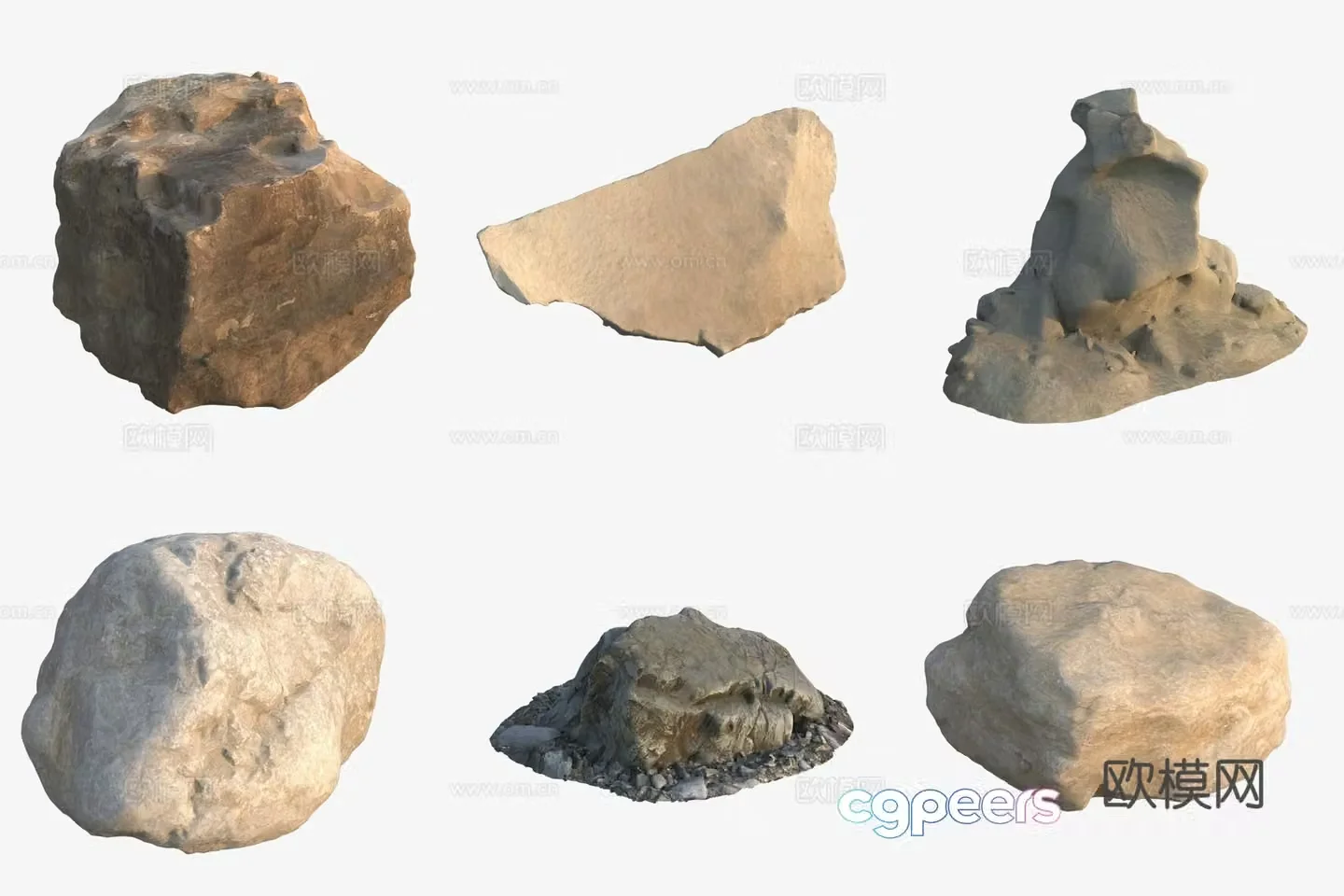 Big rocks by the sea 3d model