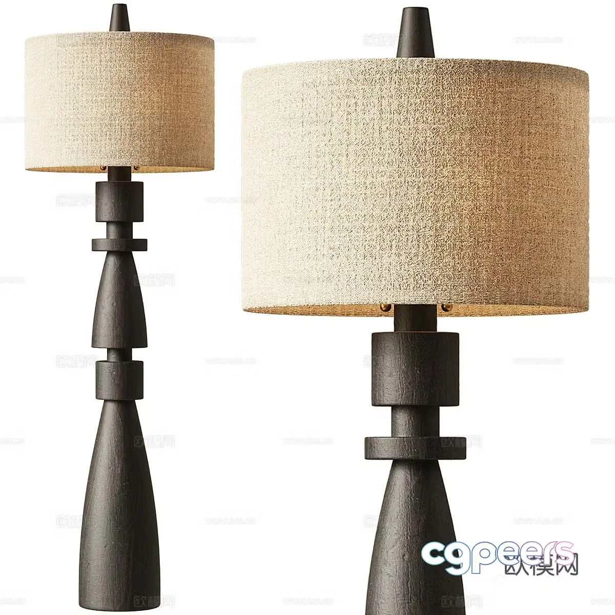 New Chinese style floor lamp 3D model