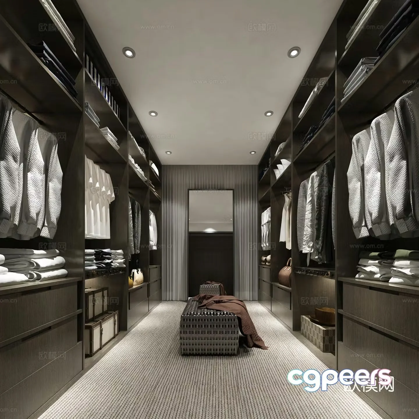 Modern cloakroom wardrobe 3d model