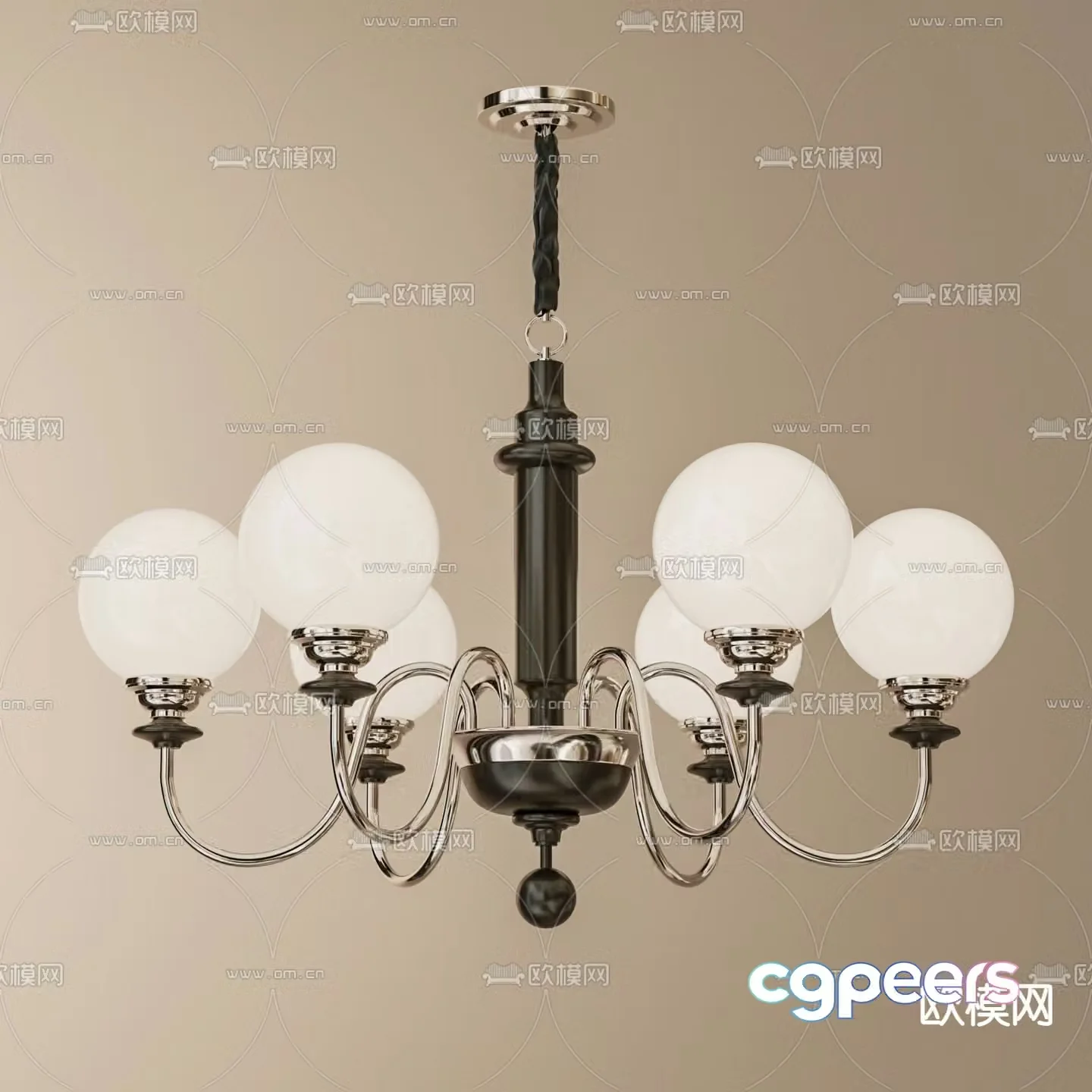 Chandelier multi-head chandelier 3d model