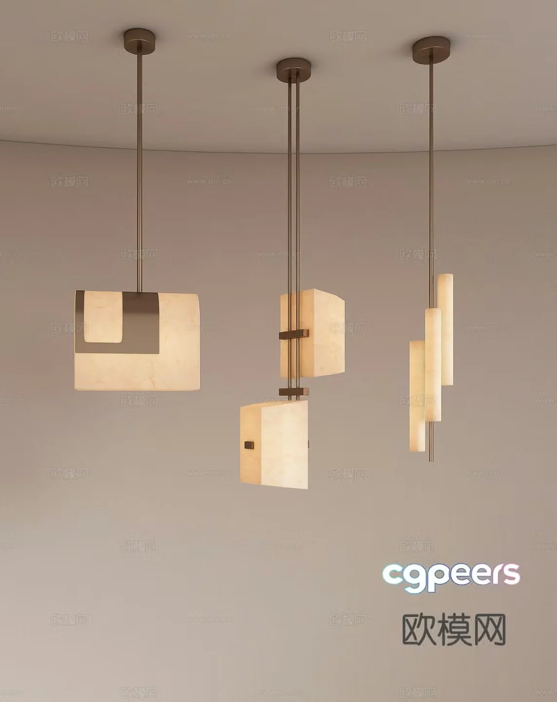 Modern light luxury chandeliers retro chandeliers bar chandeliers bedside chandeliers restaurant chandeliers 3D model