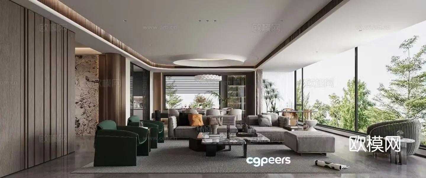 Light luxury restaurant 3D model