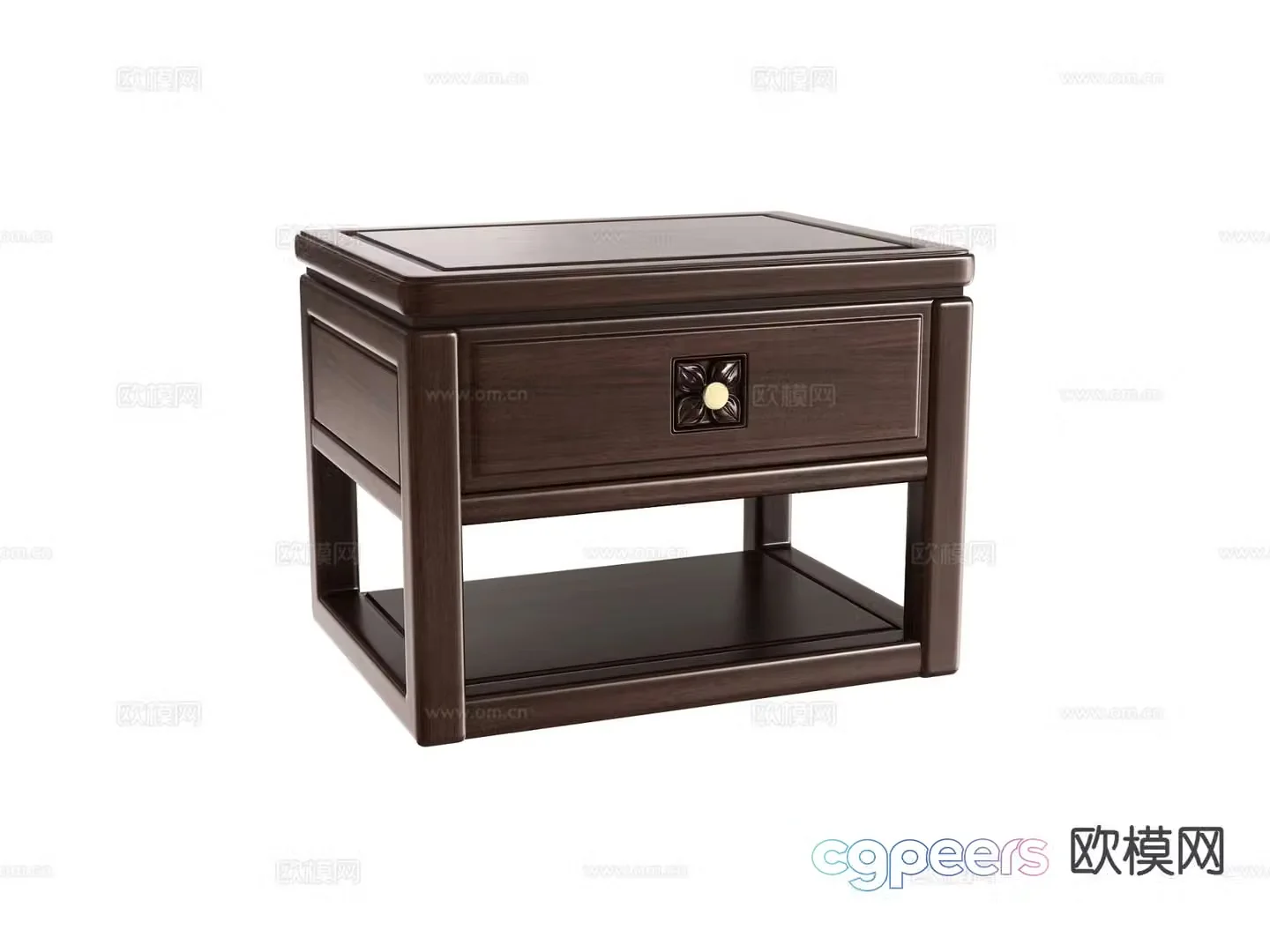 New Chinese style bedside table 3d model