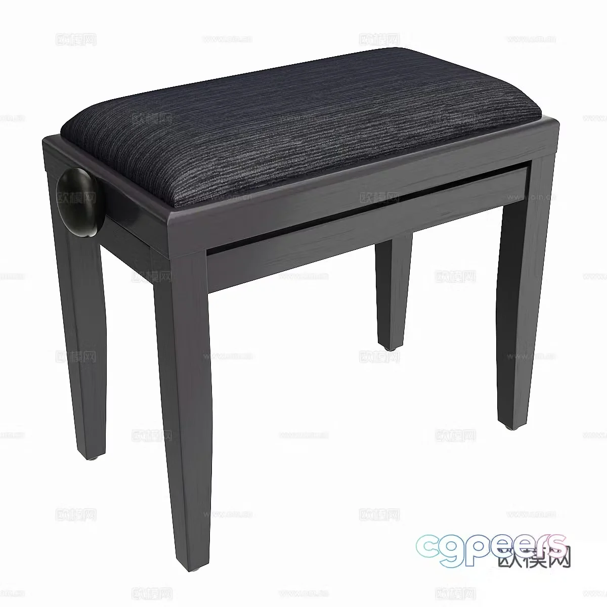 Modern Italian piano stool make-up stool 3d model