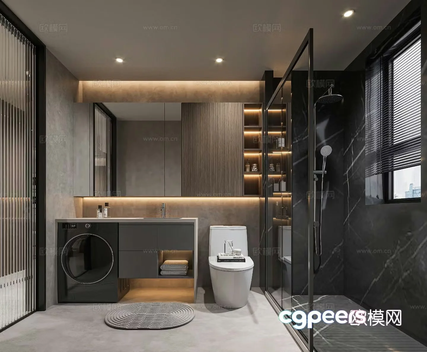 Modern bathroom bathroom 3d model