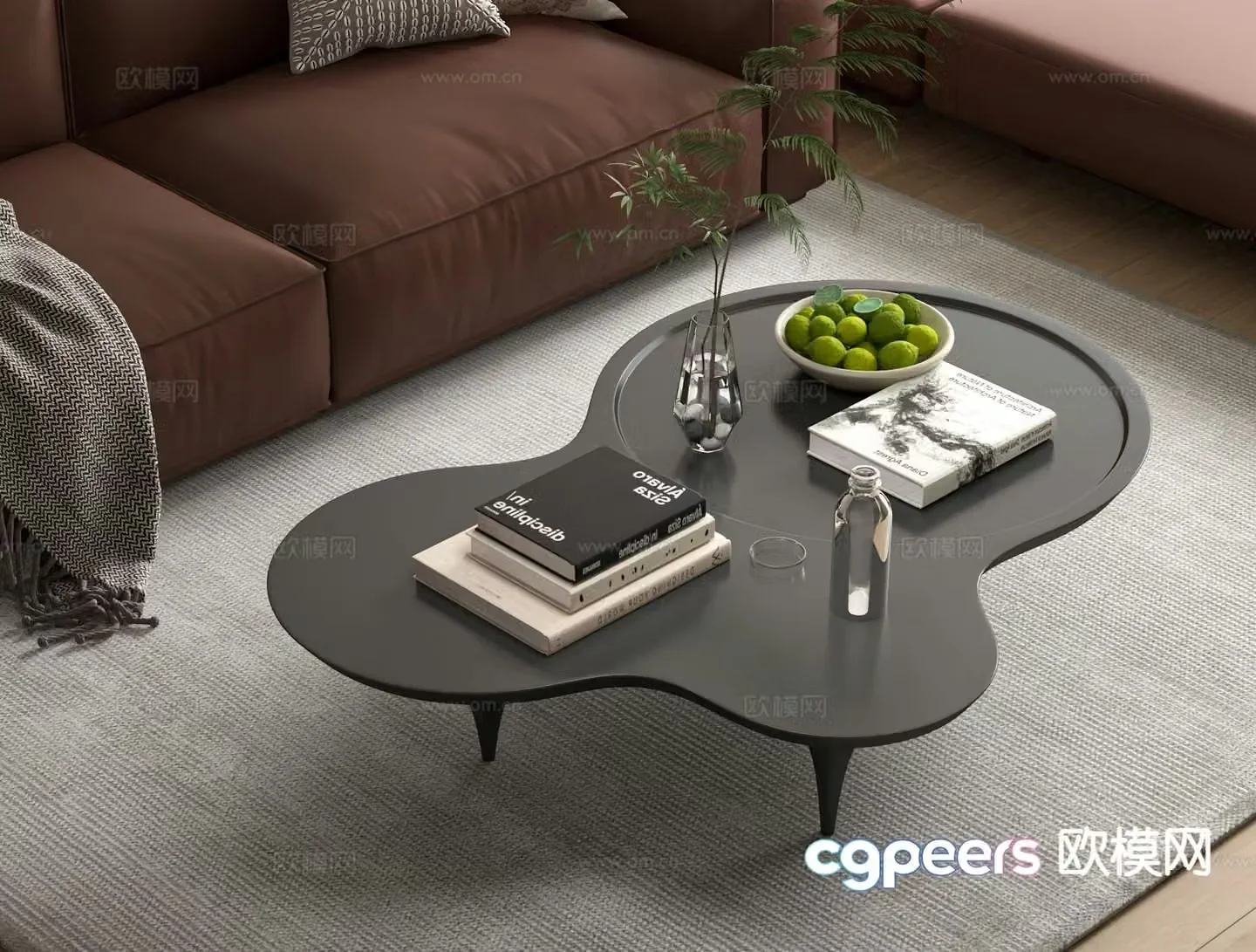French special-shaped coffee table 3D model
