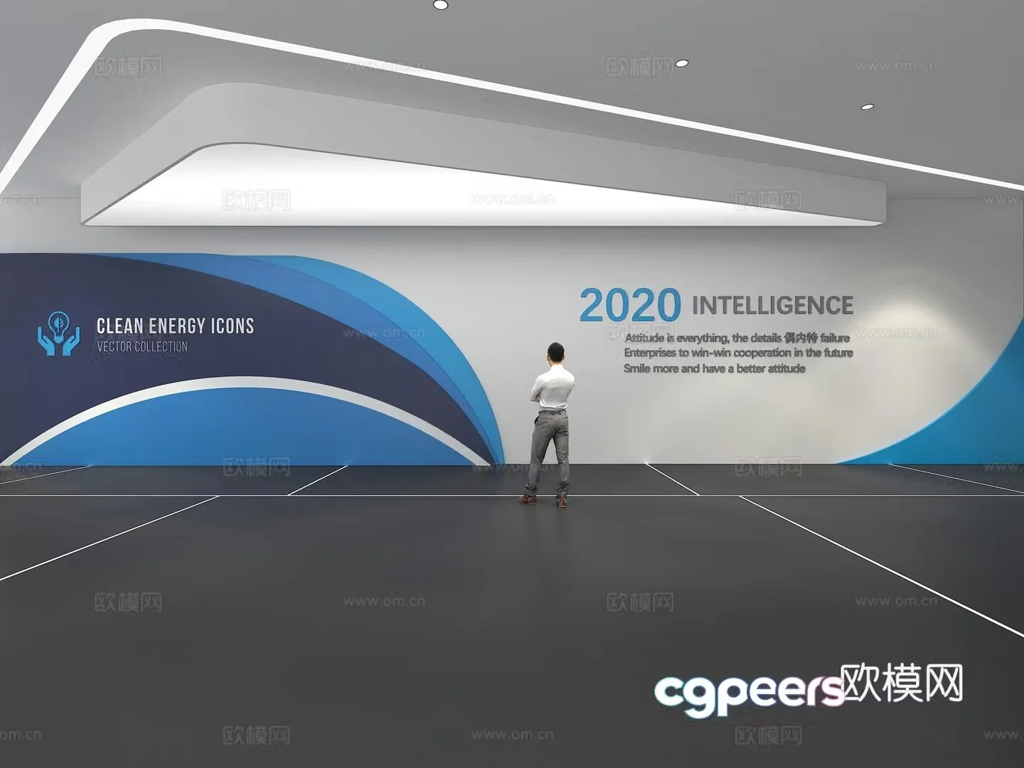 Cultural wall Corporate culture wall Education Theme wall Exhibition hall Campus culture Corridor 3D model