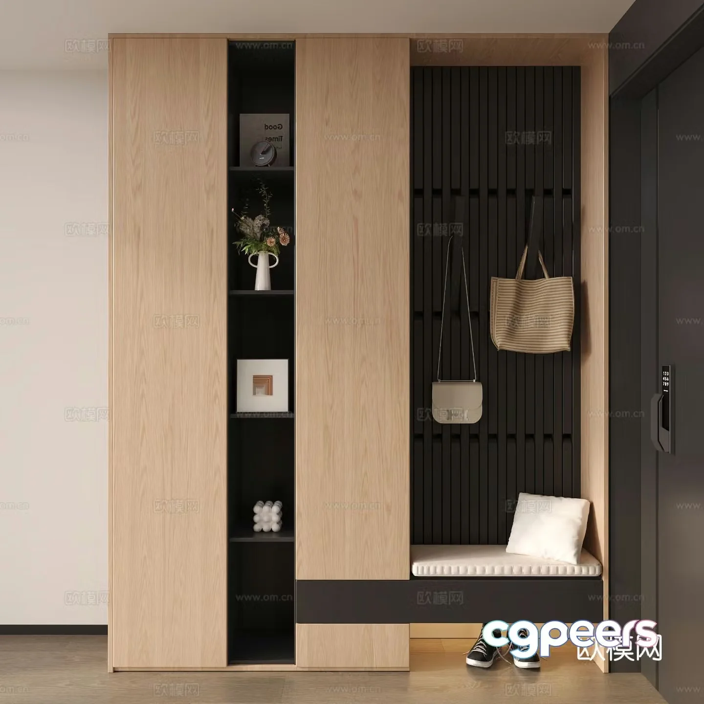 Entrance shoe cabinet Entry shoe cabinet 3D model