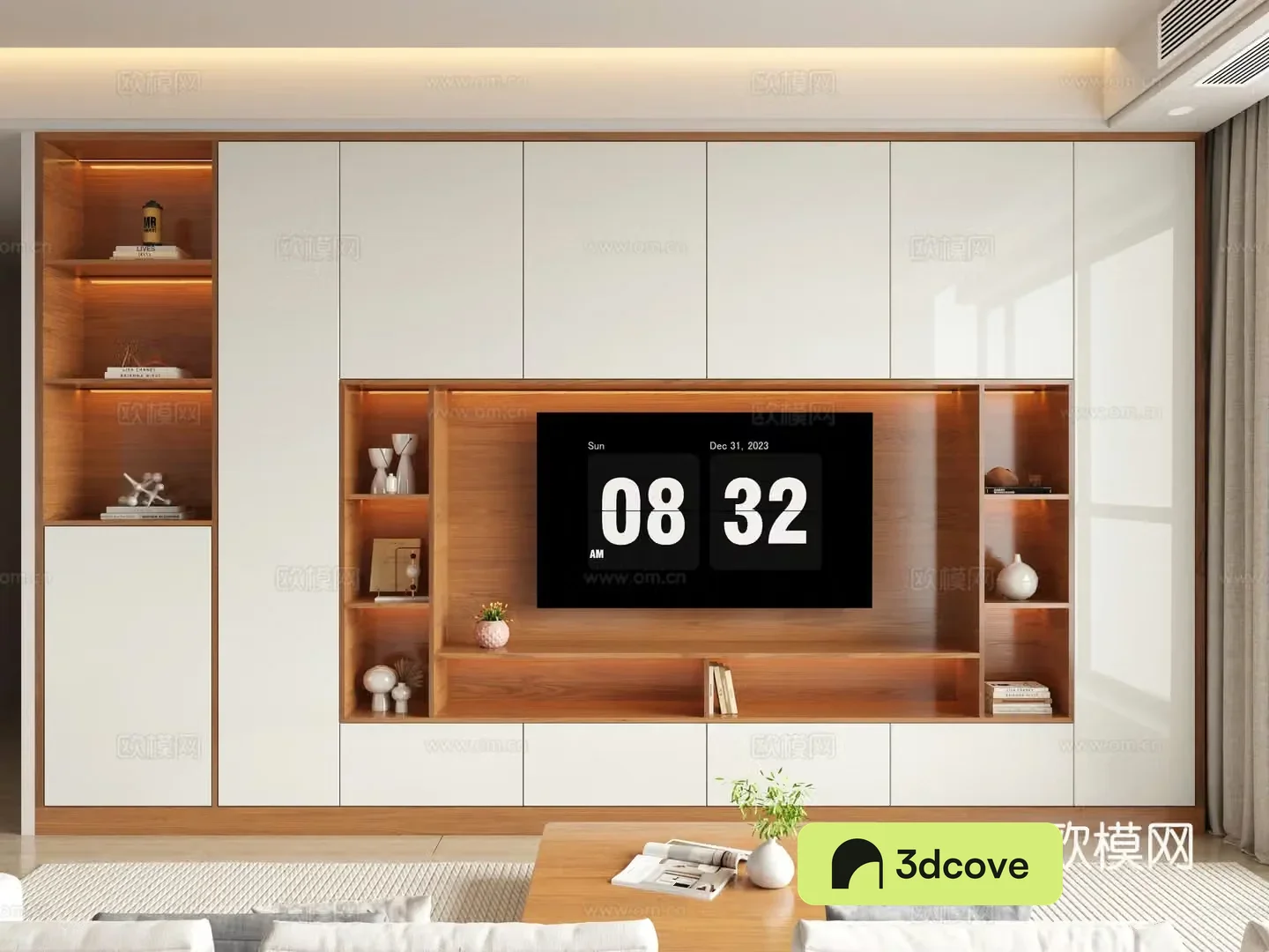 Modern TV background wall