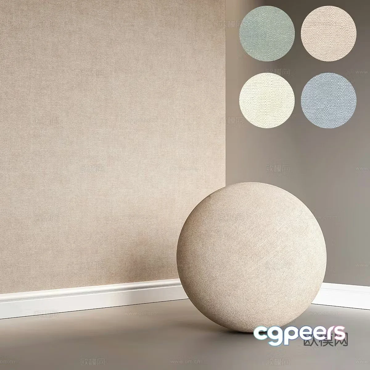 Plain wallpaper Wall cloth 3d model