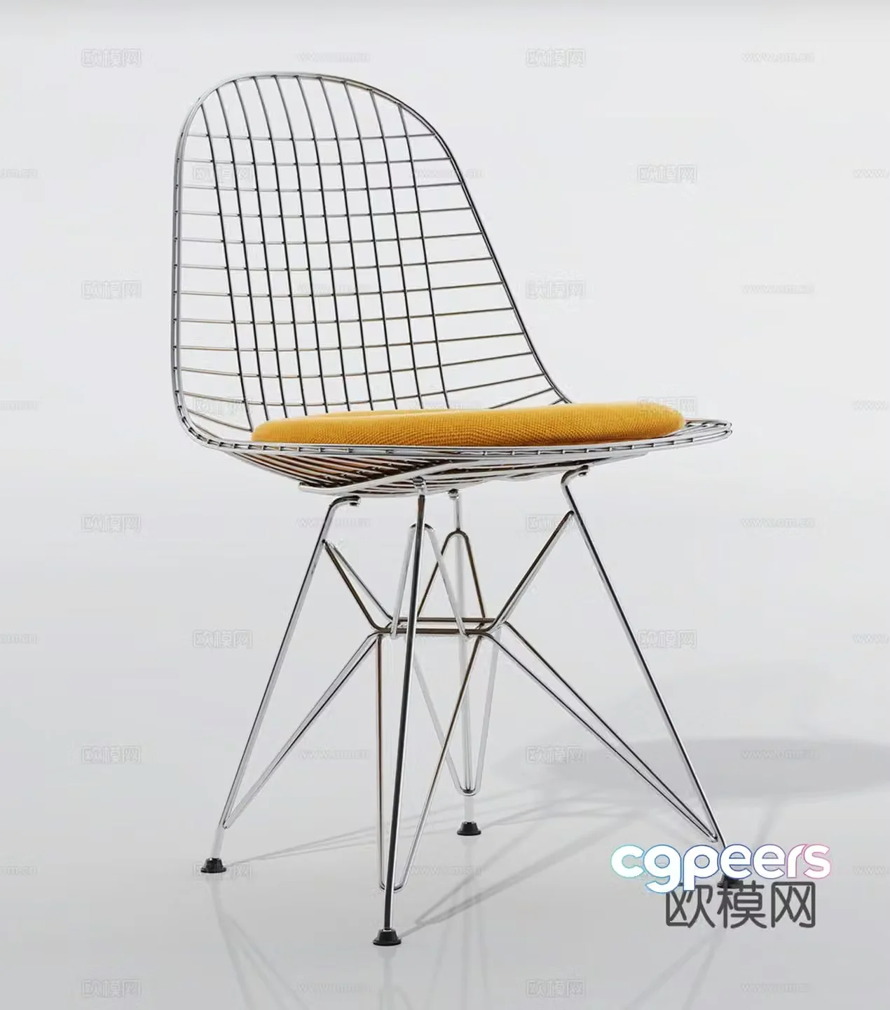 Modern minimalist leisure chair Single chair dining chair 3d model