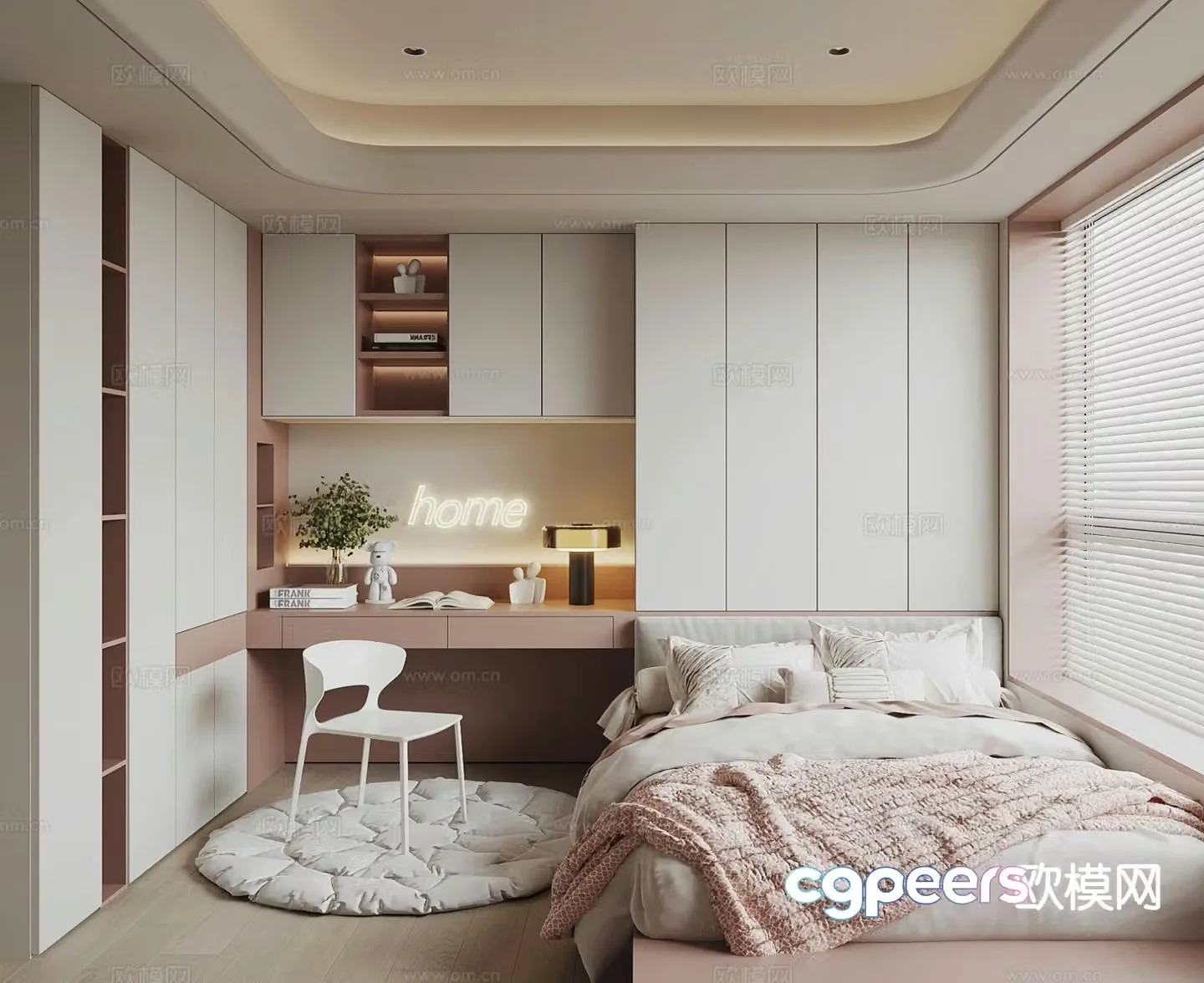 Modern tatami bedroom 3d model