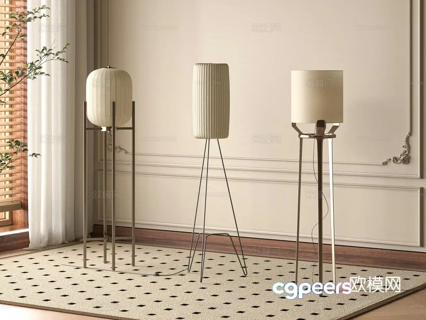 Modern floor lamp 3d model