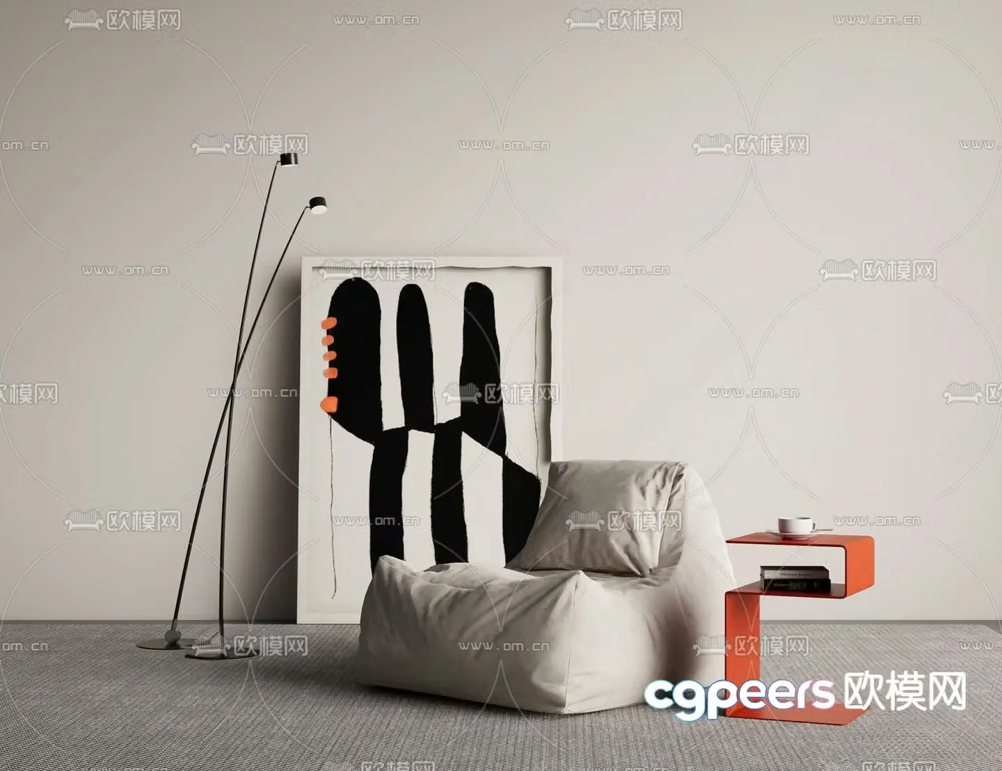 Beanbag leisure sofa 3d model