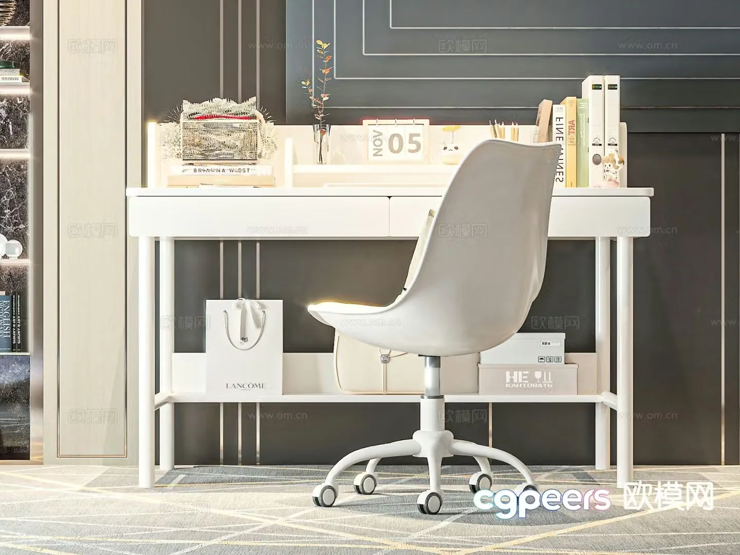 Children’s desk study table 3d model