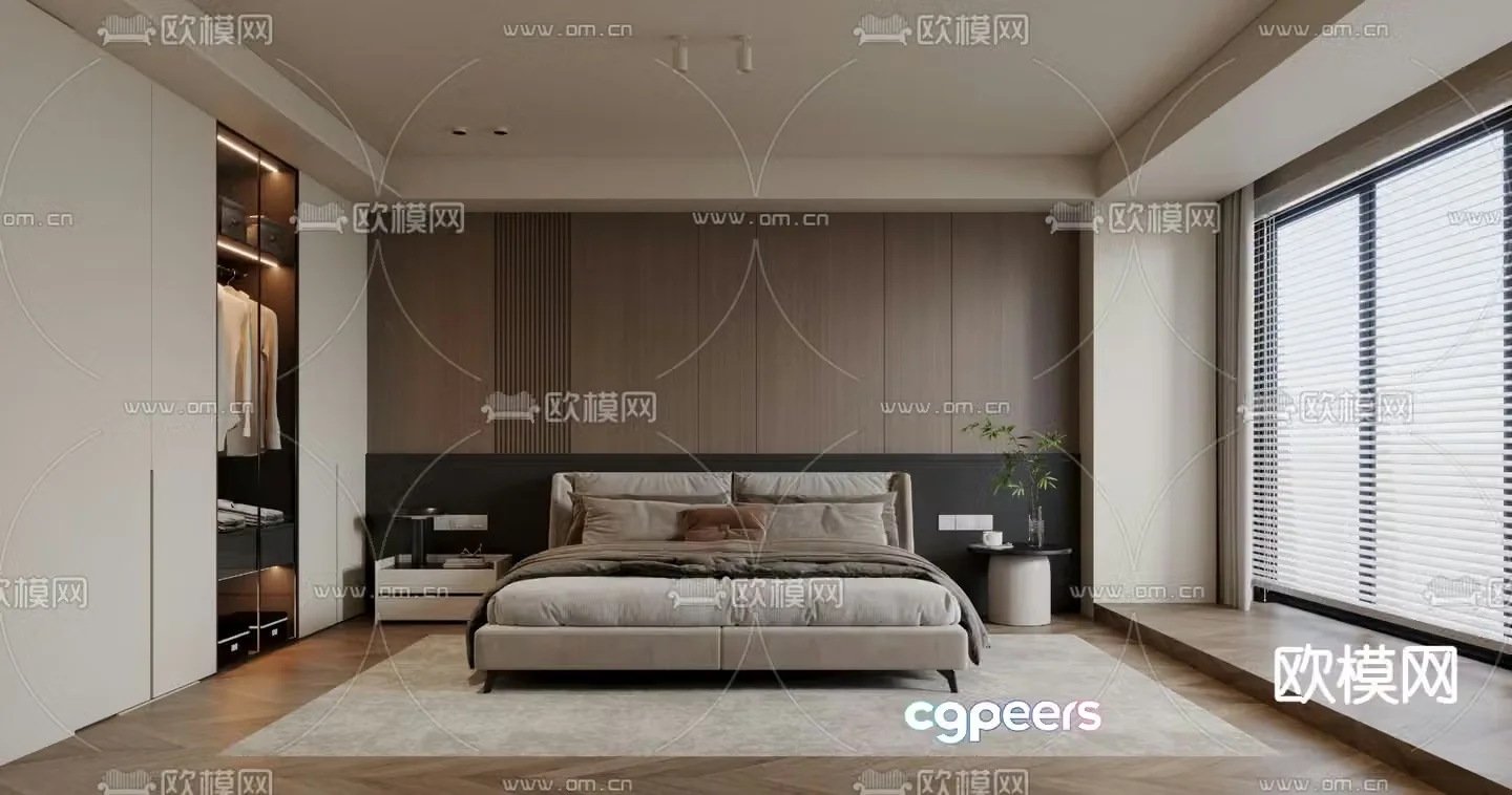 Italian bedroom master bedroom master room 3d model