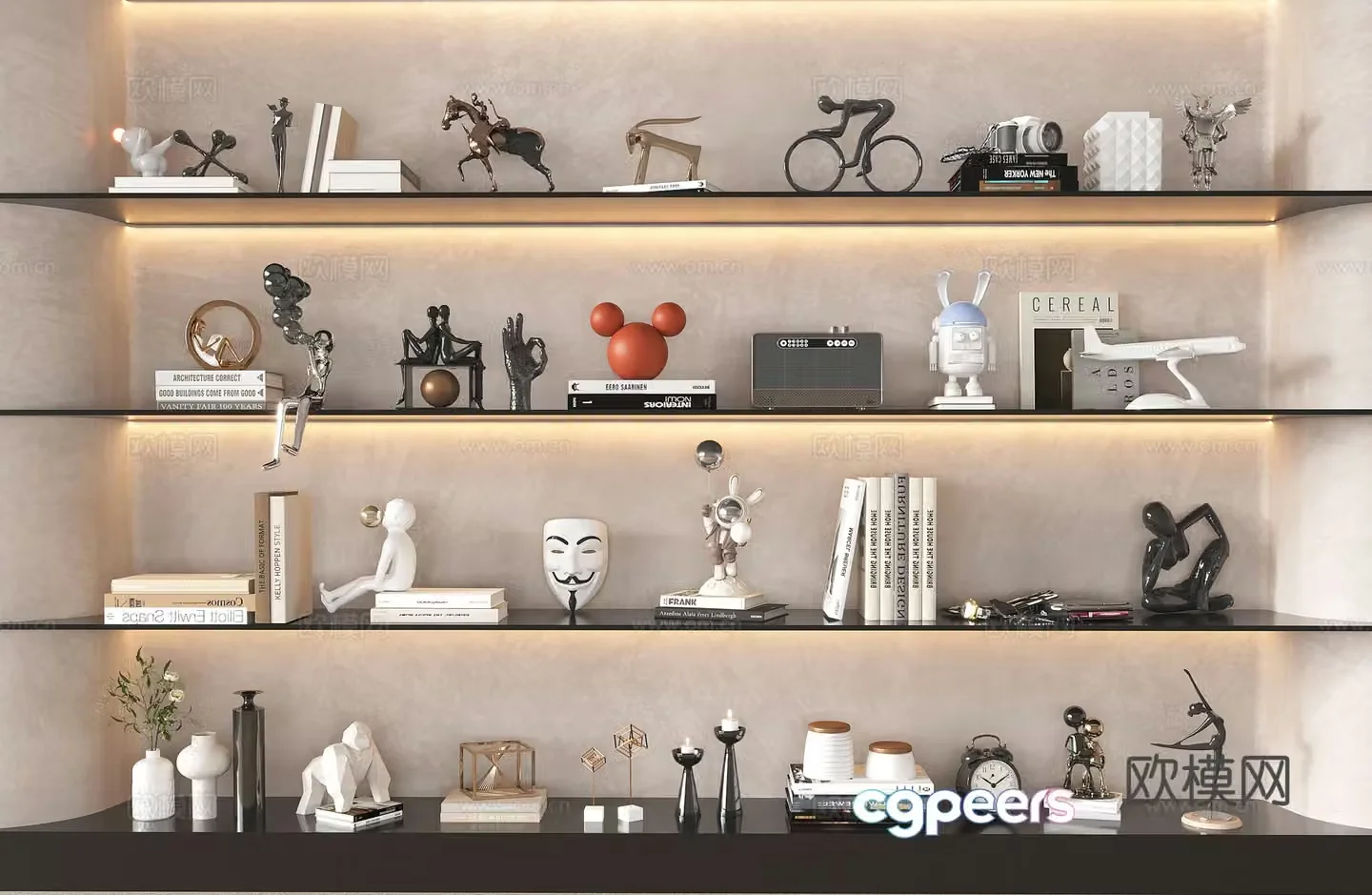 Modern ornaments Jewelry Furniture Book Sculpture Small Parts 3D Model