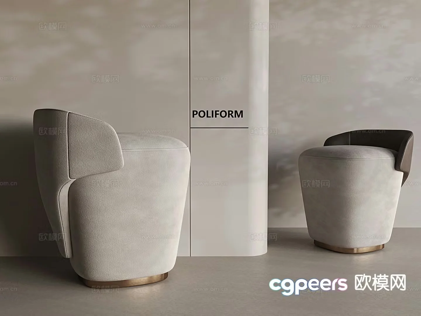 Stool sofa stool shoe changing stool makeup stool 3D model