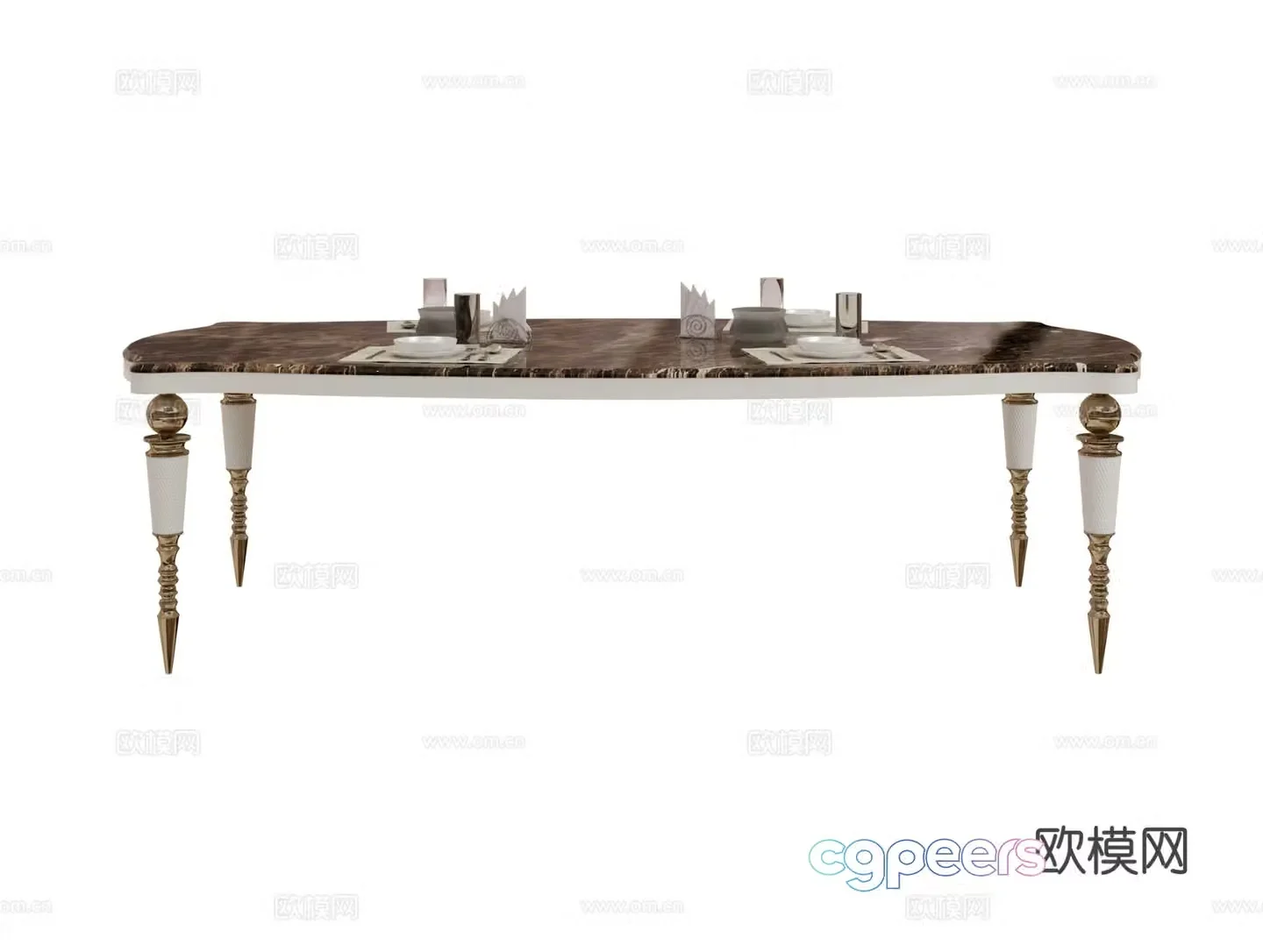 Visionnaire Varsailles Dining Table 3D Model